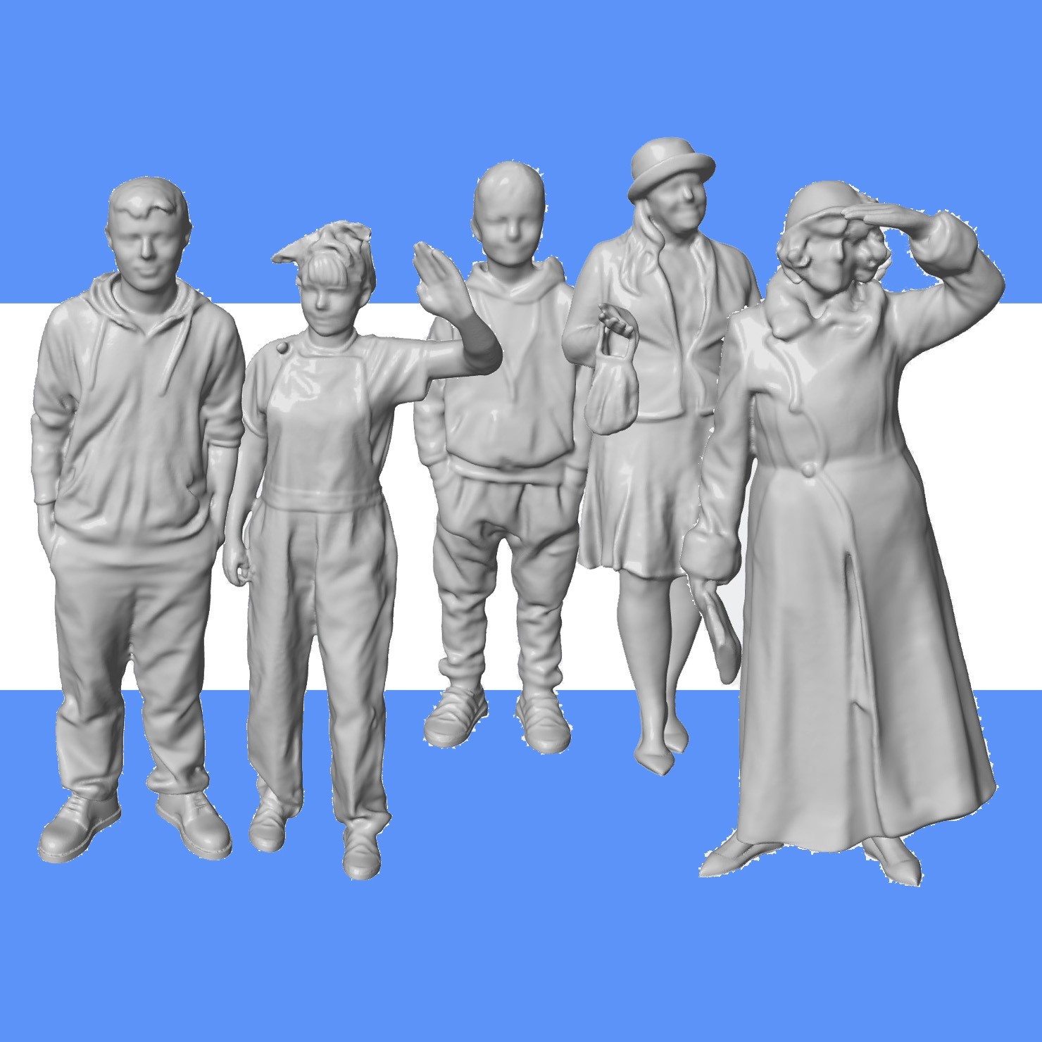 HO SCALE EVERYDAY FIGURES   1/87 RESIN