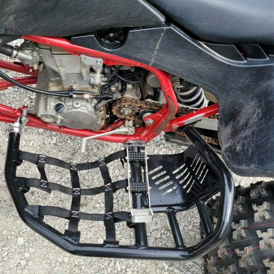 Nerf Bars Heel Gaurd Pro Peg Pair Black For Honda TRX 450R 450ER Sportrax 450