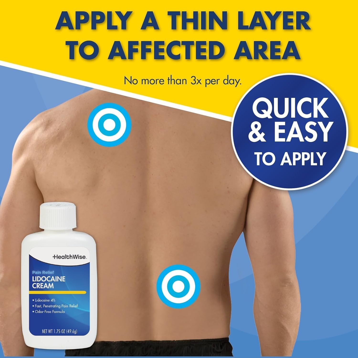 Maximum Strength Lidocaine Cream | Numbs Away Pain | Long-Lasting