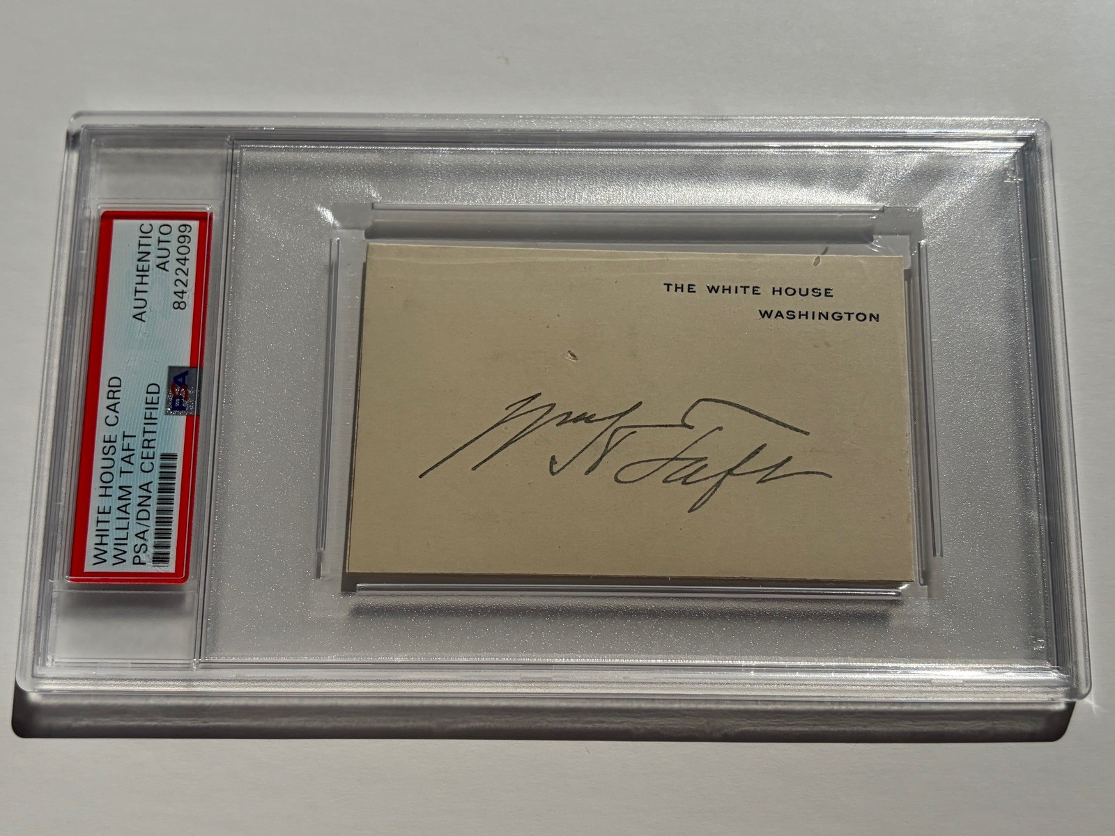 William Taft 27th US President Signed Autograph White House Card Cut PSA DNA