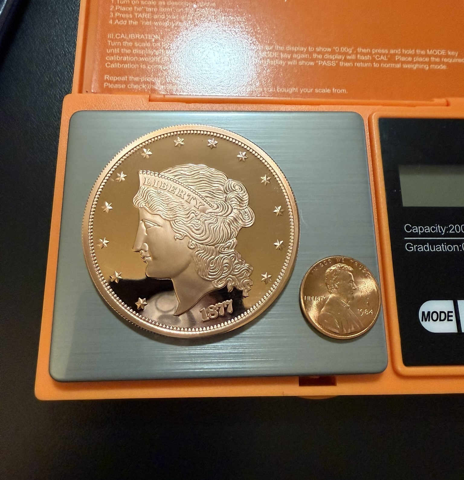 1877 Barber $50 Half-Union Proof 1.25 oz. Copper Round 99.9% Copper