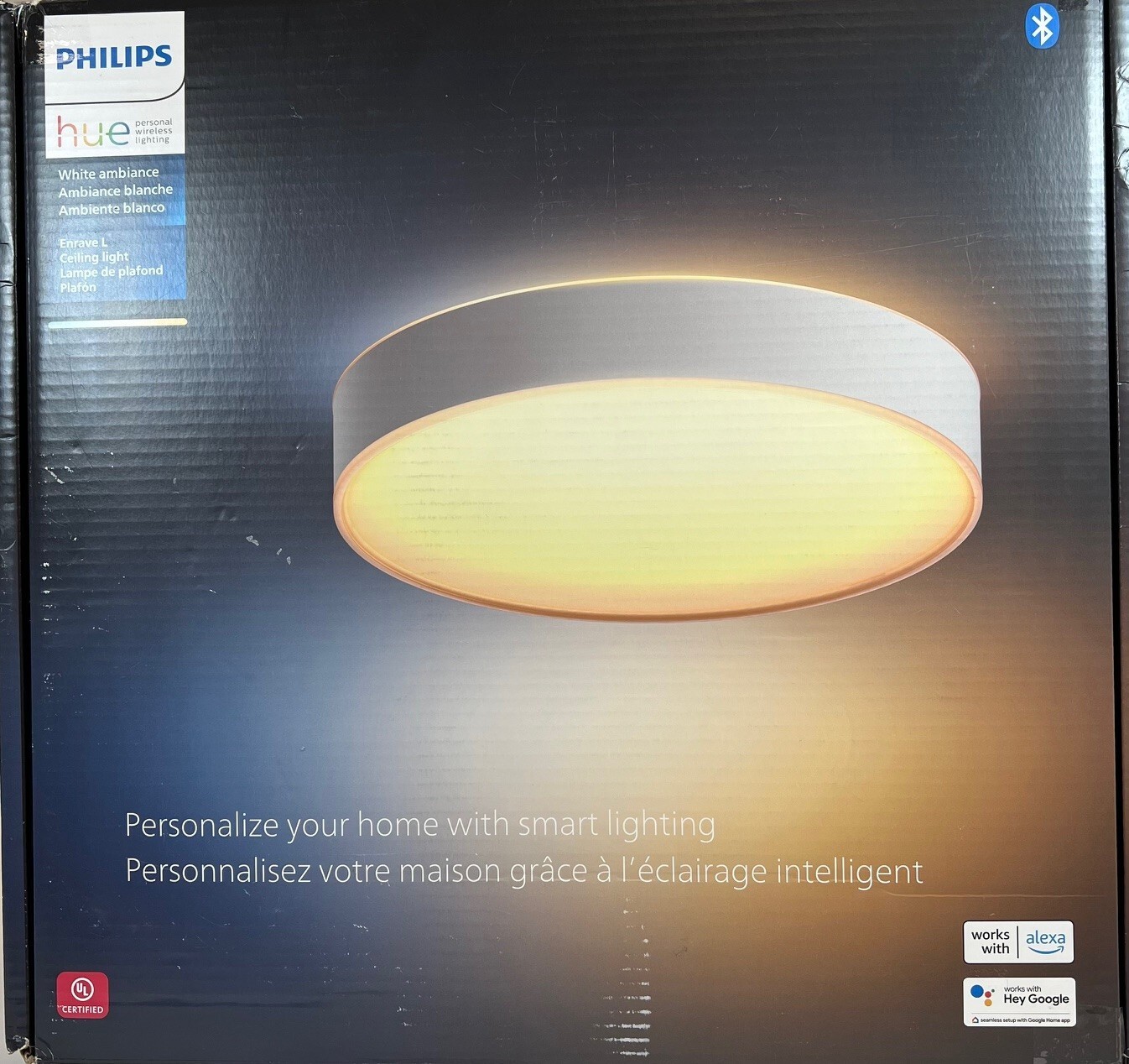 Philips Hue Enrave Large White Ambiance Smart Ceiling Lamp -FREE SHIPPING
