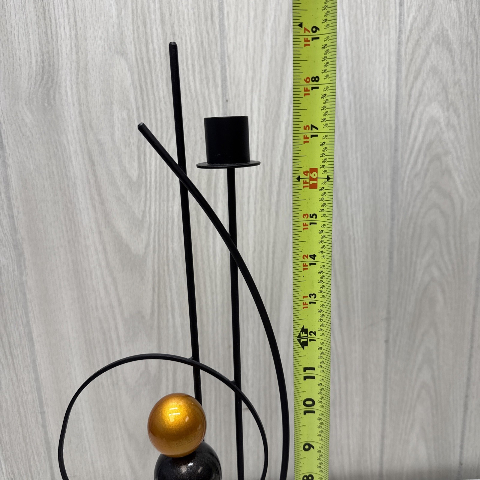 Rick Martin 2011 Post Modern Metal Candlestick Holder Atomic Spherical Abstract