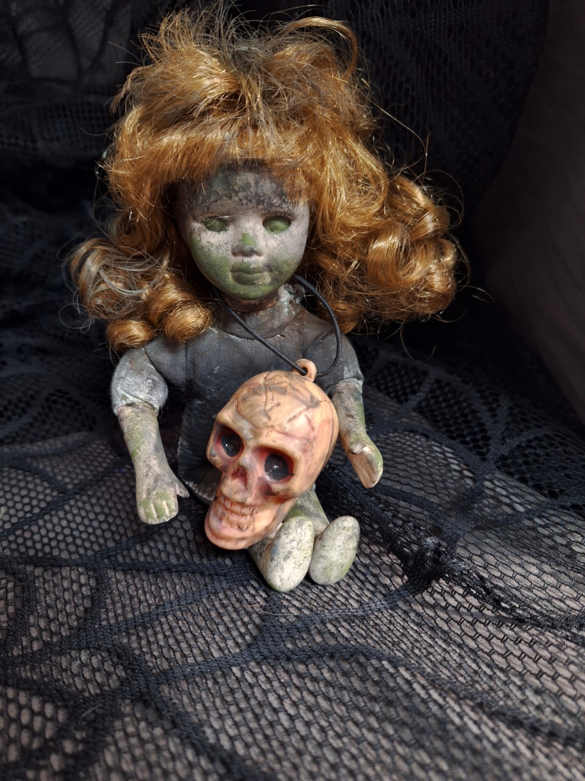 OOAK Creepy Dolls, Lot Of 6, Handmade, 23 In To 6 In, Halloween Props