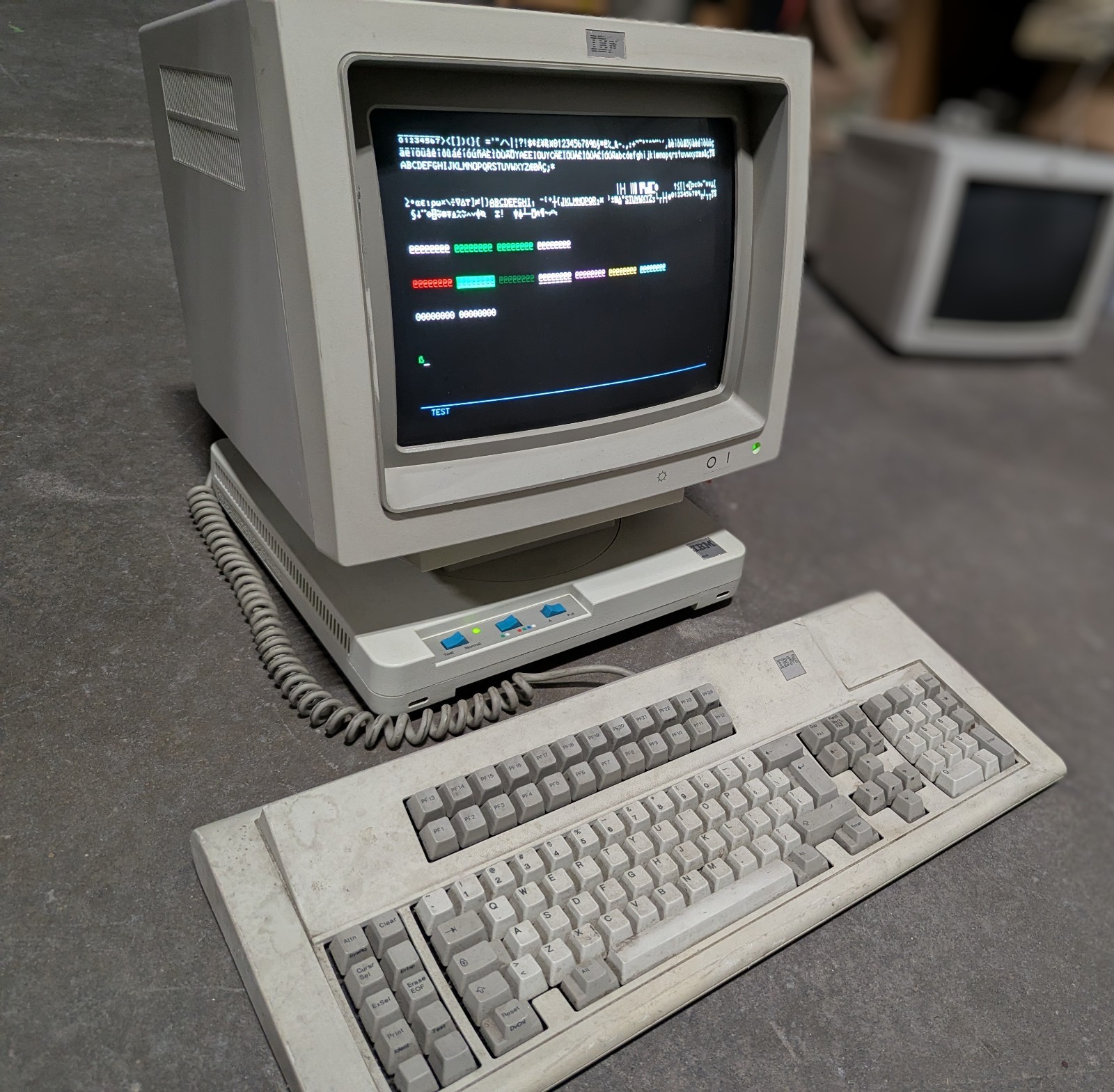 VINTAGE Working! IBM 3179 Terminal 1984 Looks Great!!, IBM Vintage Computer 1984