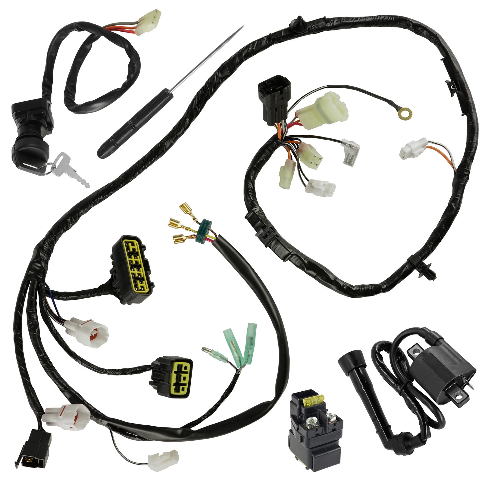 Wiring Harness Switch Key Coil Starter Relay for Suzuki QuadSport LT-Z400 2004