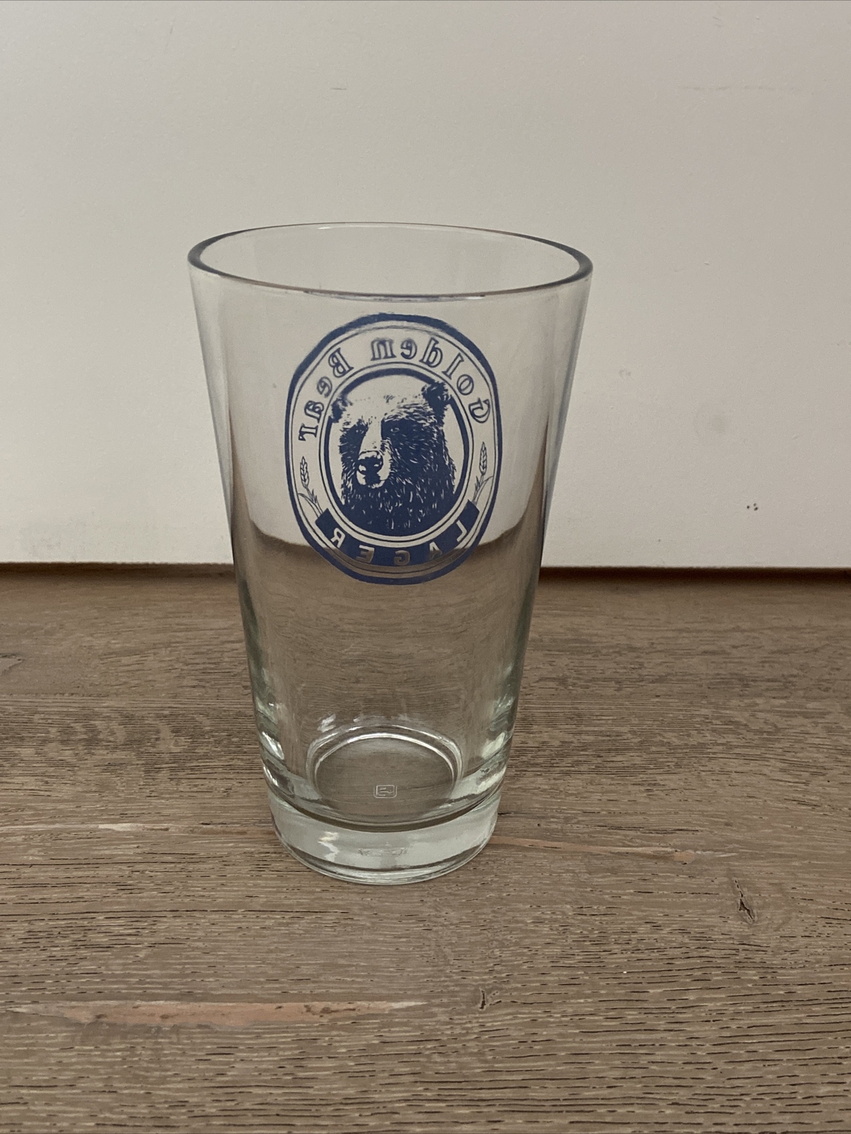 Vintage Golden Bear Lager Beer Pint Glass Golden Pacific Brewing Berkley CA