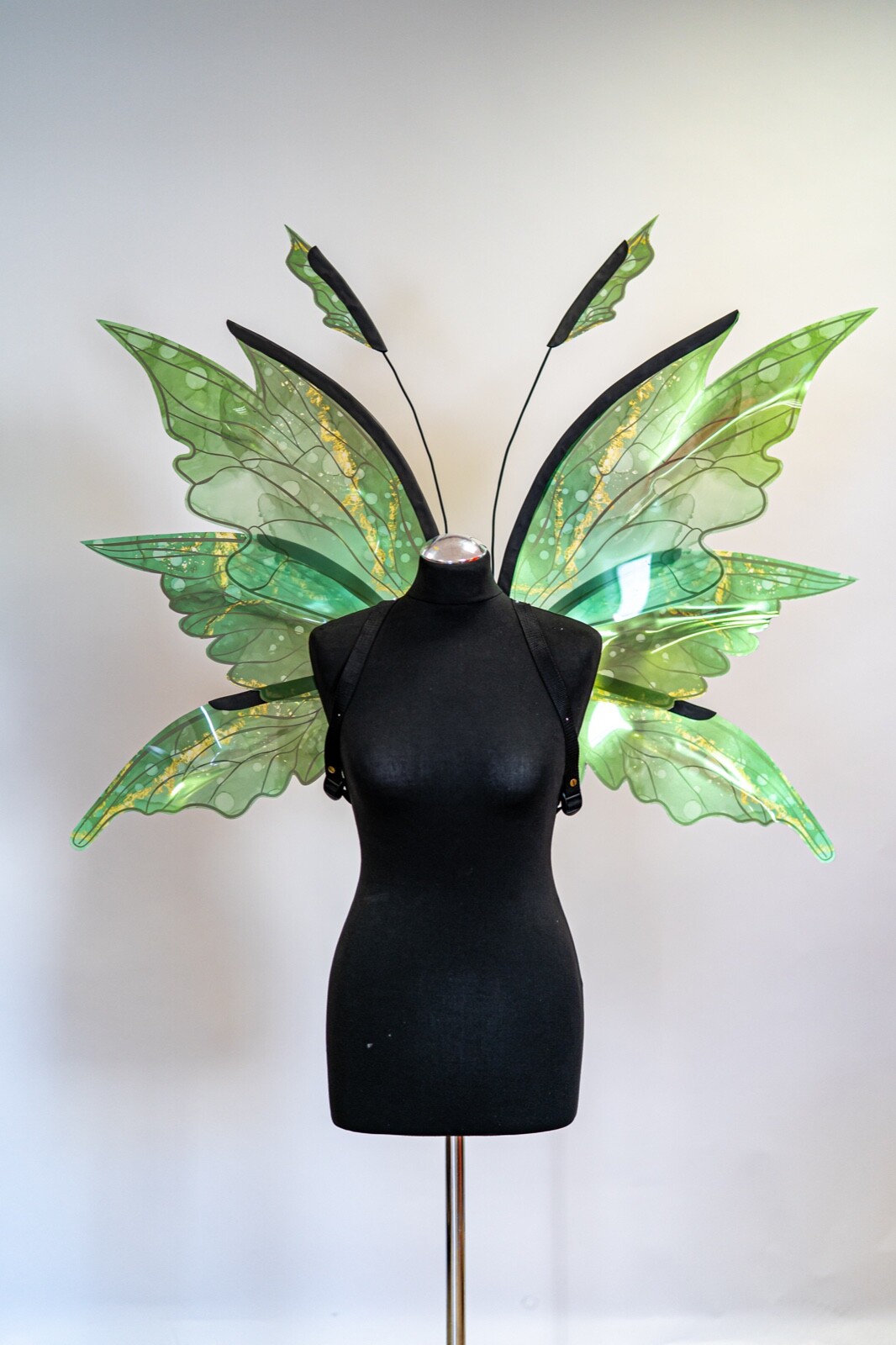 Green Fairy Wings Costume For Adult Butterfly Elf  Cosplay Iridescent Halloween