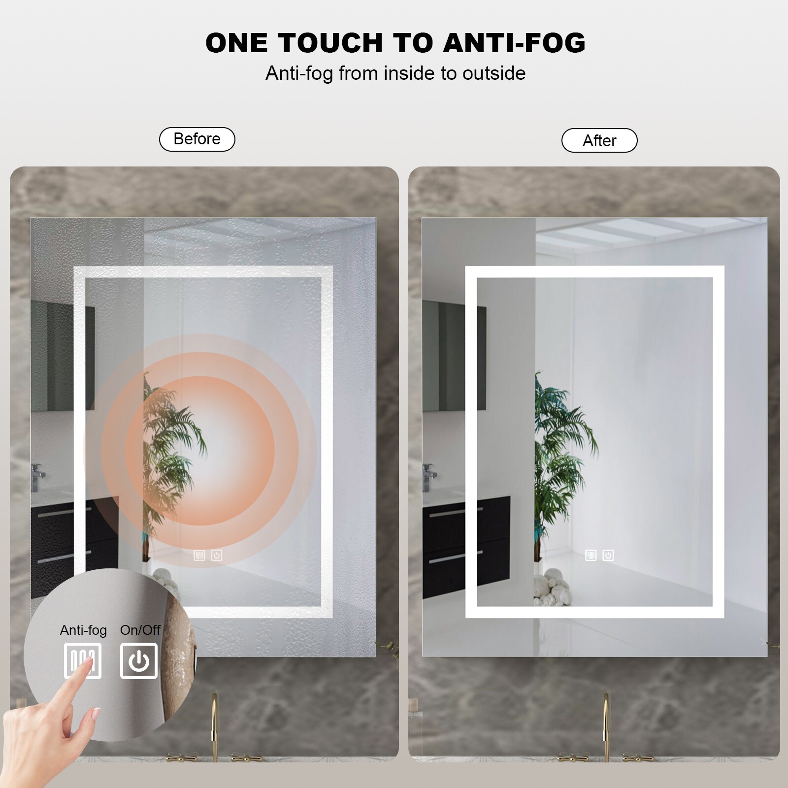 24" x 30" LED Medicine Cabinet with Light Wall Mounted Mirror Cabinet Storage