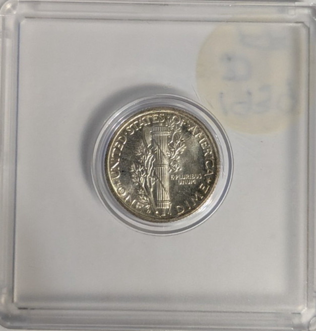 1939 Mercury Silver Dime Denver Full Band. Excellent Condition!