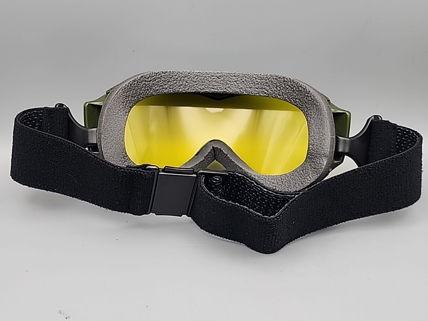 Vtg Bolle Commander Safety Goggles Green Frame Yellow tint Lens British Army NOS