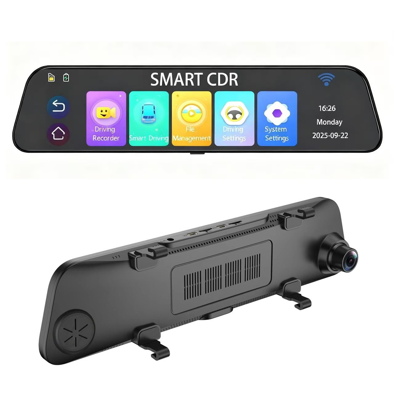 2026 Smart 4K Mirror Dash Cam 4 Channel ADAS BSD WIFI Car Camera Rearview Mirror