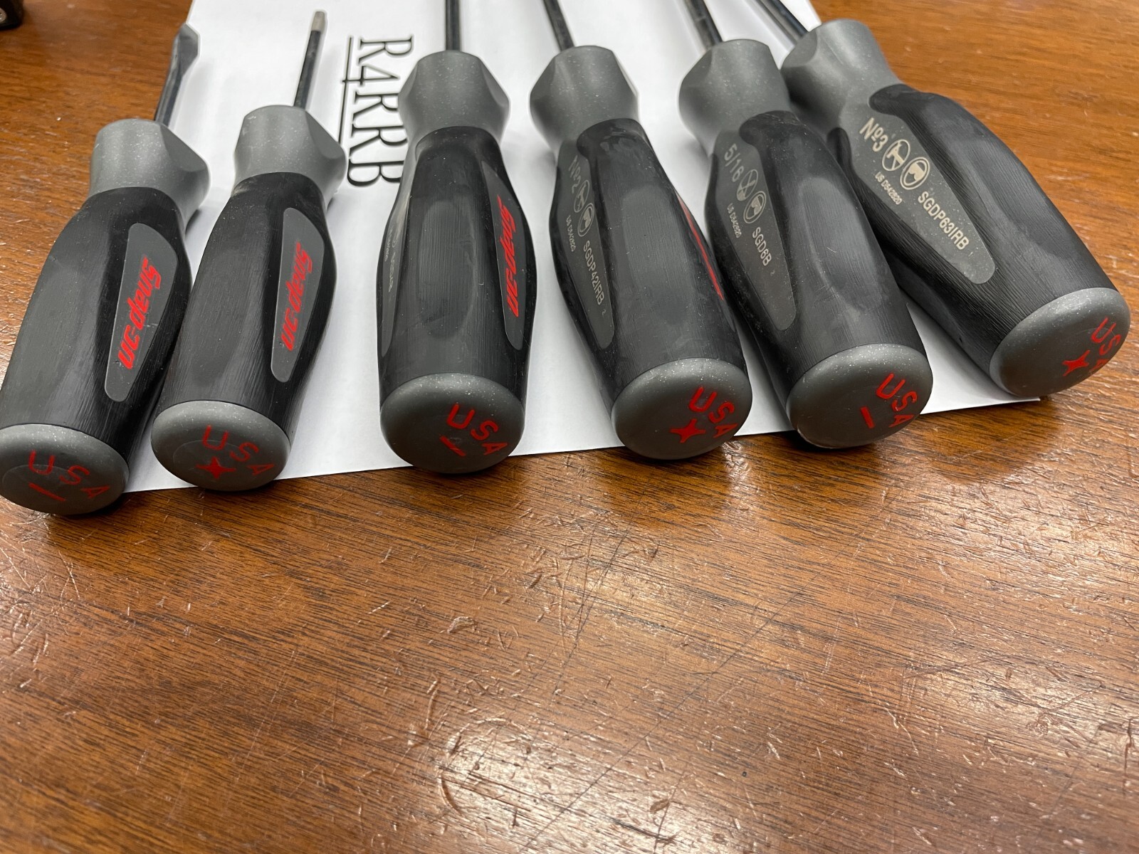 Snap-on Tools USA NEW 6PC Dark Titanium Soft Grip Screwdriver Lot Set SGDX60BDT
