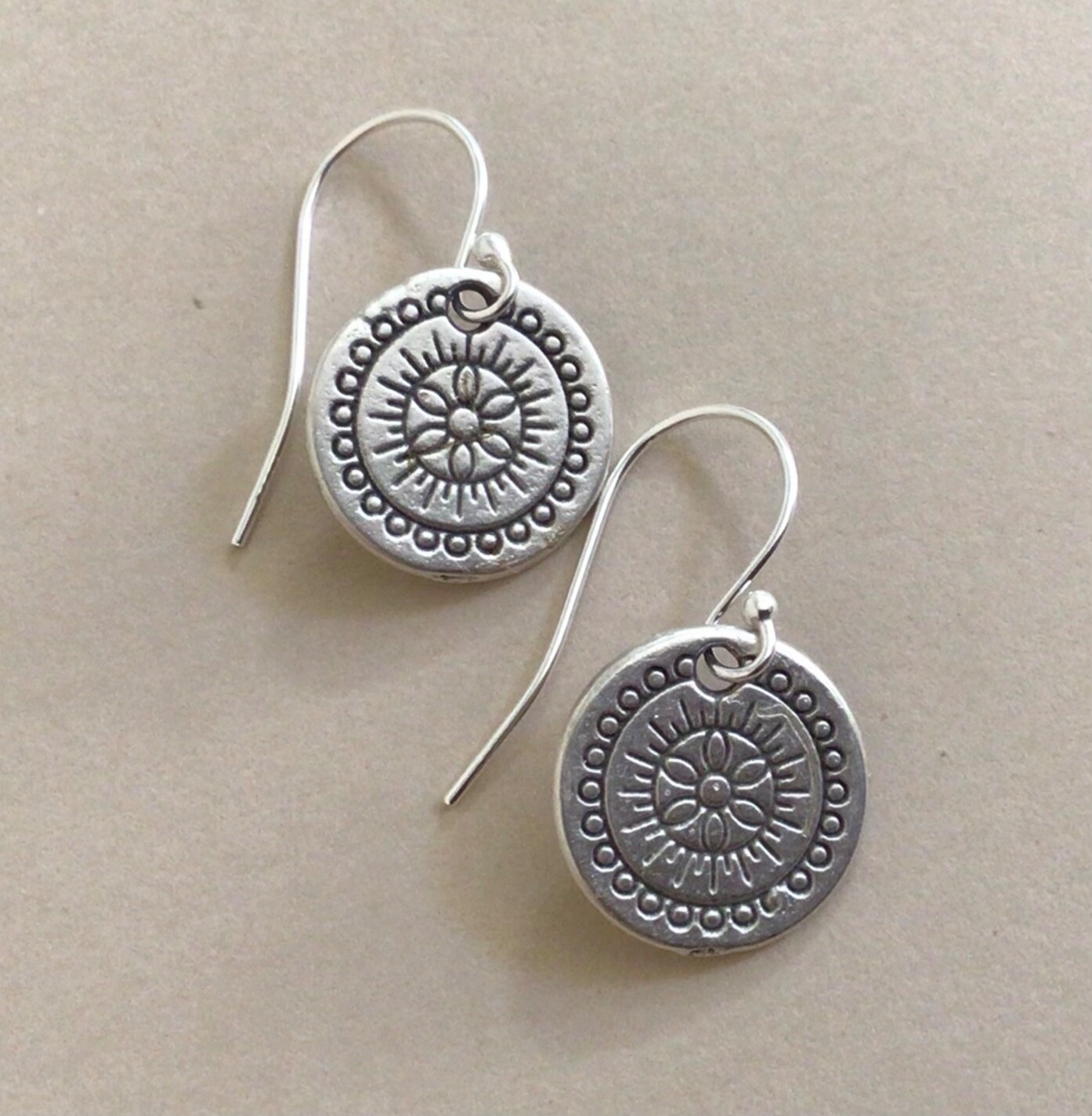 New Sterling Silver Handcrafted Sundance Charm Artisan Jewelry Earrings