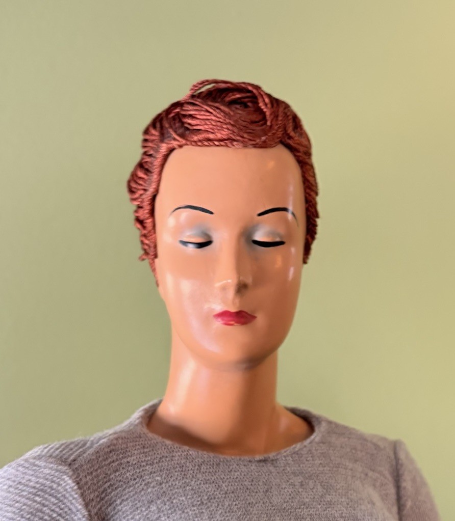 Vintage Margit Nilsen Department Store Tabletop Mannequin Composition-Stand 27”