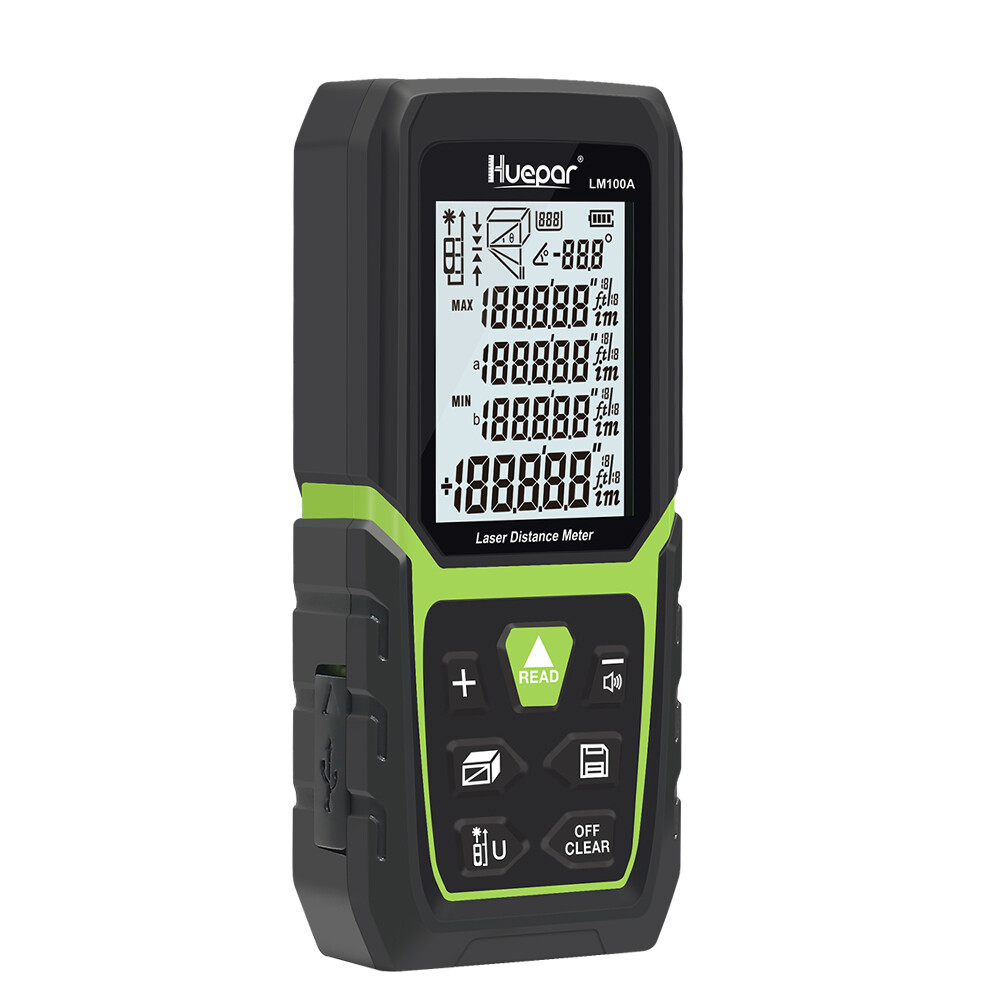 Handheld Laser Distance Measure meter 165Ft/50M with Li-ion Battery Range Finder
