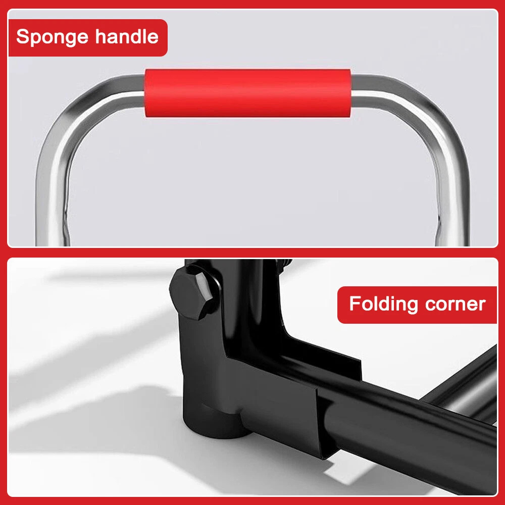 330 lbs Stair Climbing Cart Heavy Duty Folding Hand Truck Dolly 6 Wheels + Rope