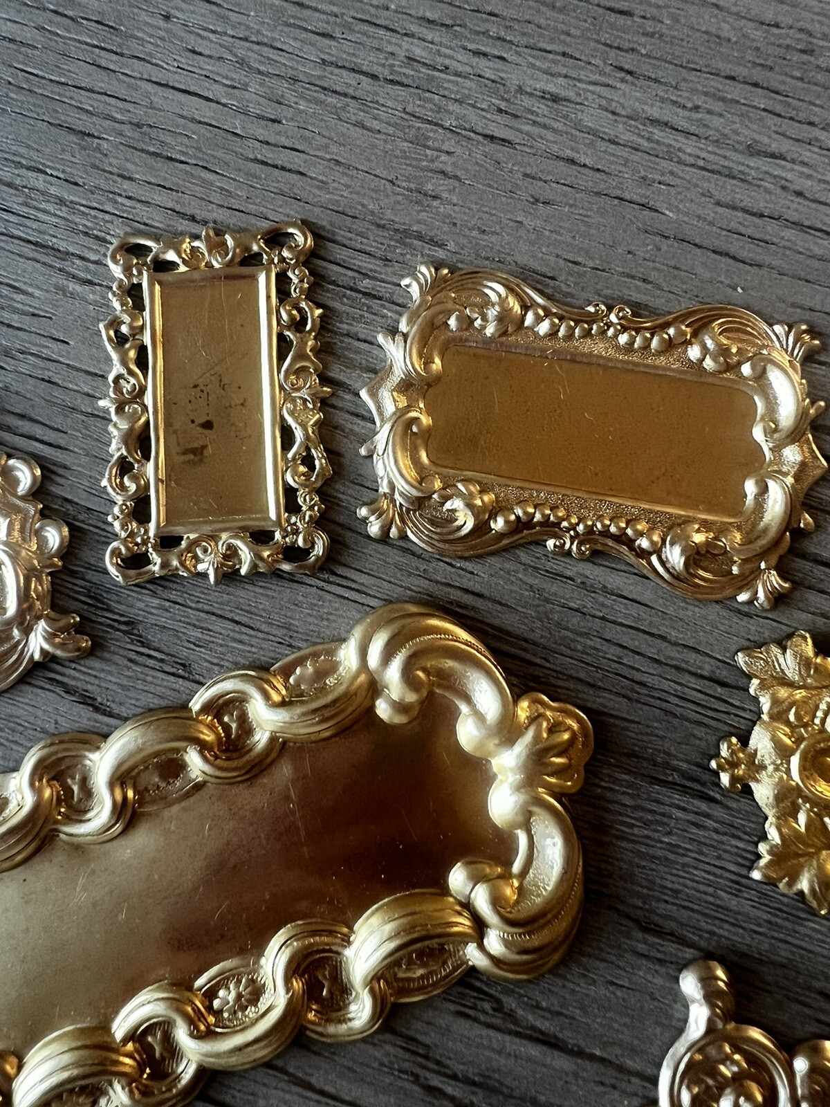 Victorian Metal Stampings/Brass Findings Assorted Lot