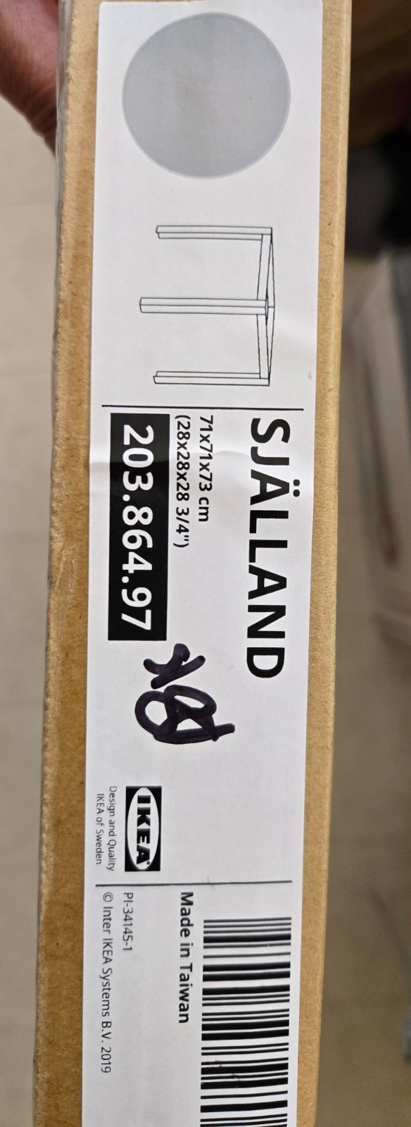 IKEA SJALLAND 203.864.97 Outdoor Table Underframe Light Gray - NISB