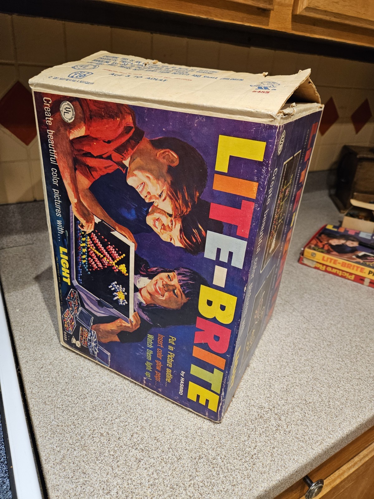 Vintage ORIGINAL 1967 "LITE BRITE" Hasbro Toy Light Bright BUGS/REFILLS/PEGS!!!!