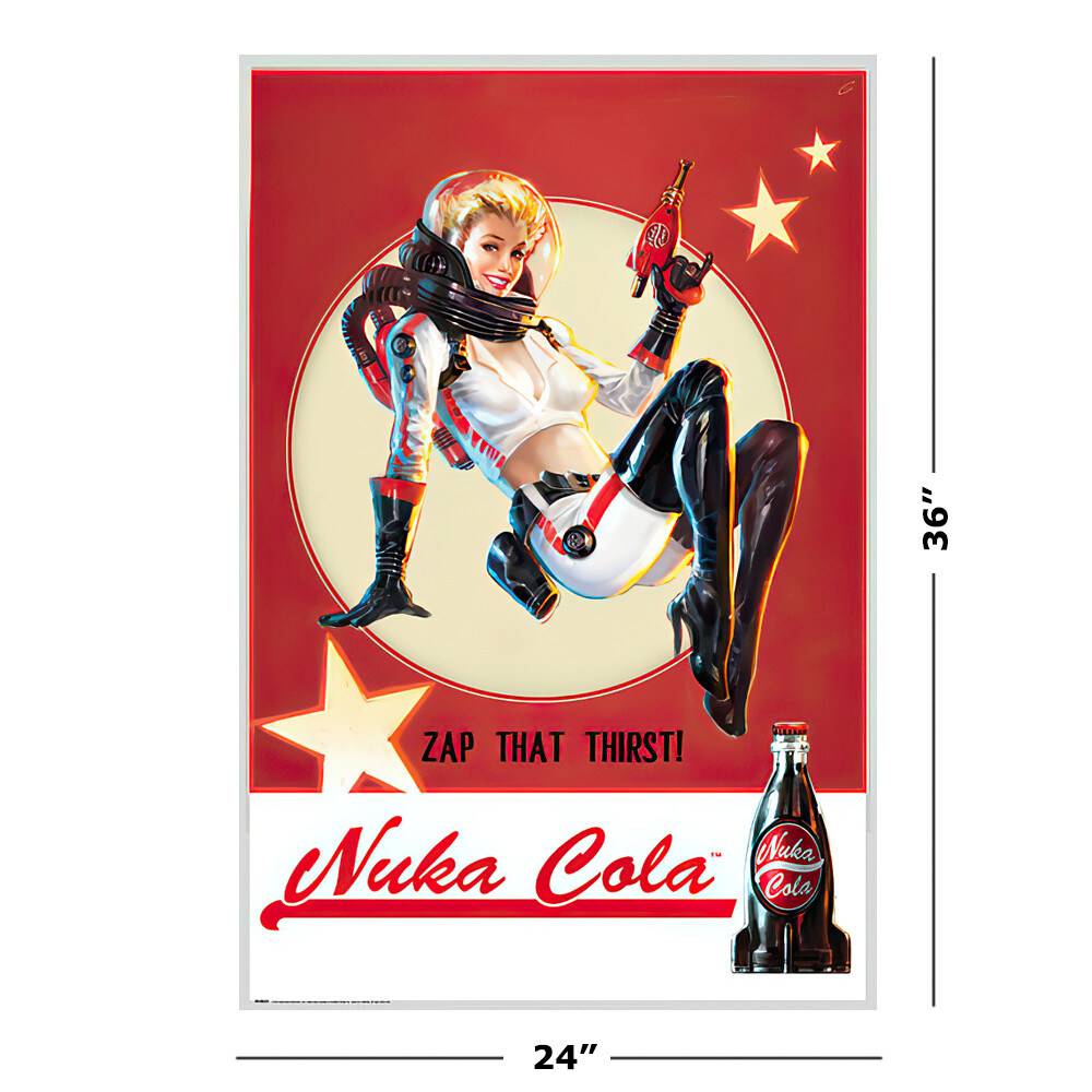 Fallout 4 - Gaming Poster / Print (Nuka Cola Girl) (Size: 24" X 36")
