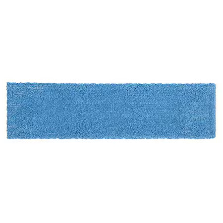 Rubbermaid Commercial 2132427 Flat Mop Pad, Clip-On Connection, Blue, Microfiber