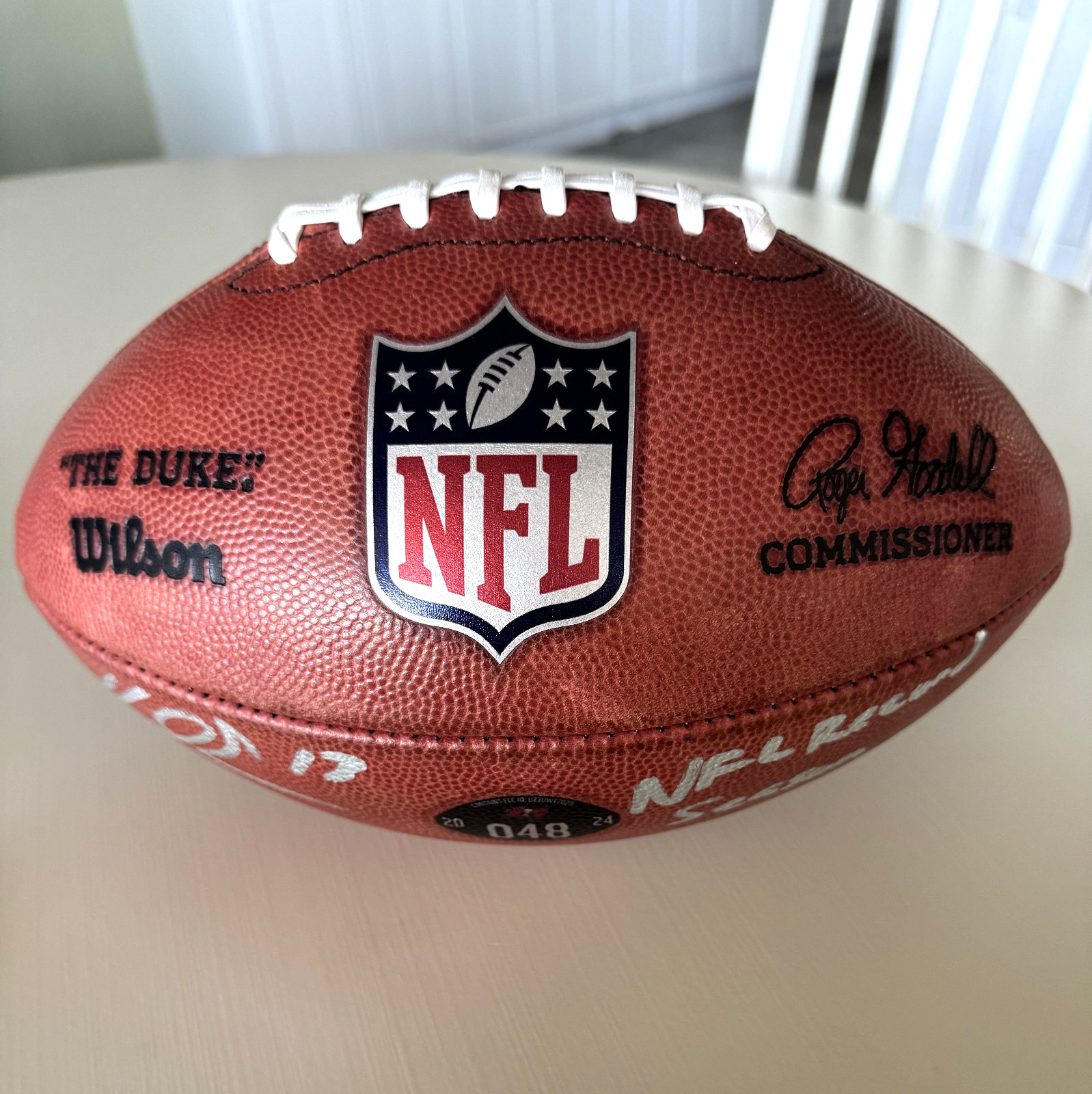 Mike Evans GAME USED💪Signed + Inscribed Ball Tampa Bay Buccaneers 24-25 Season