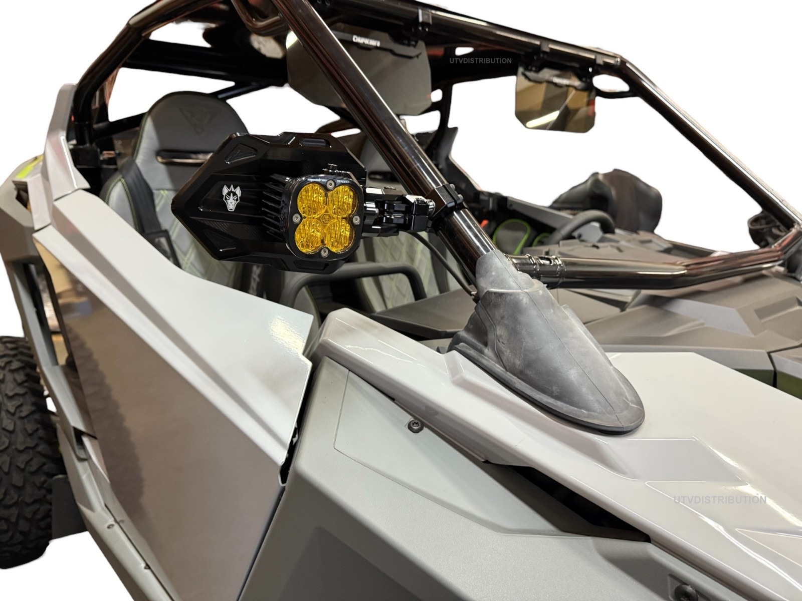 Chupacabra Offroad Cuero Baja Mirrors + Baja Designs Squadron Lights White 1-7/8