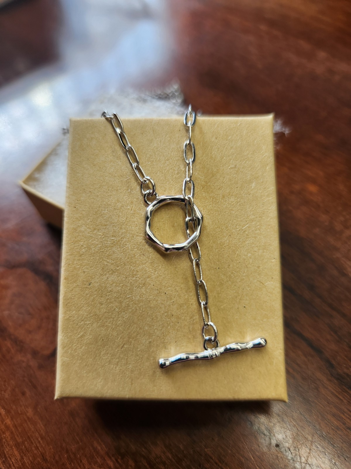 Silver 925 Toggle Clasp 17" Necklace    (rm.m-oo)