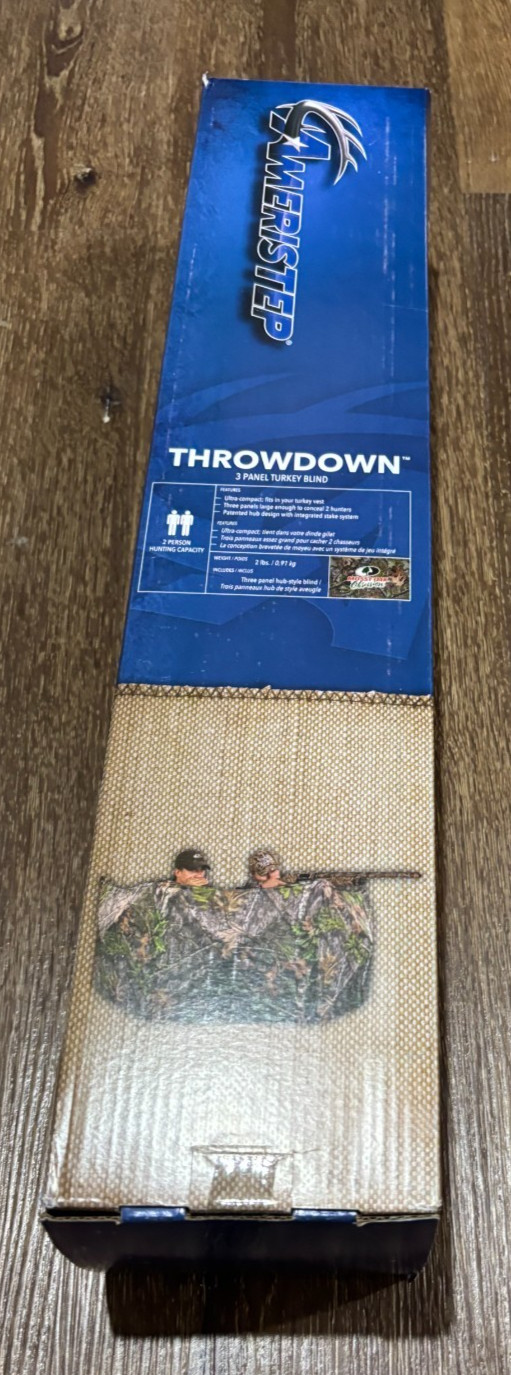 Ameristep Throwdown Portable Ground Blind Mossy Oak Compact Turkey Hunter