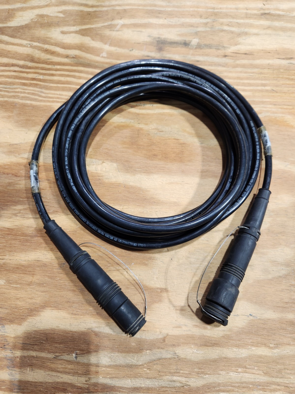 25' Berlden 7818A SMPTE 311M LEMO PUW/FUW High Def Camera Hybrid SM Fiber Cable