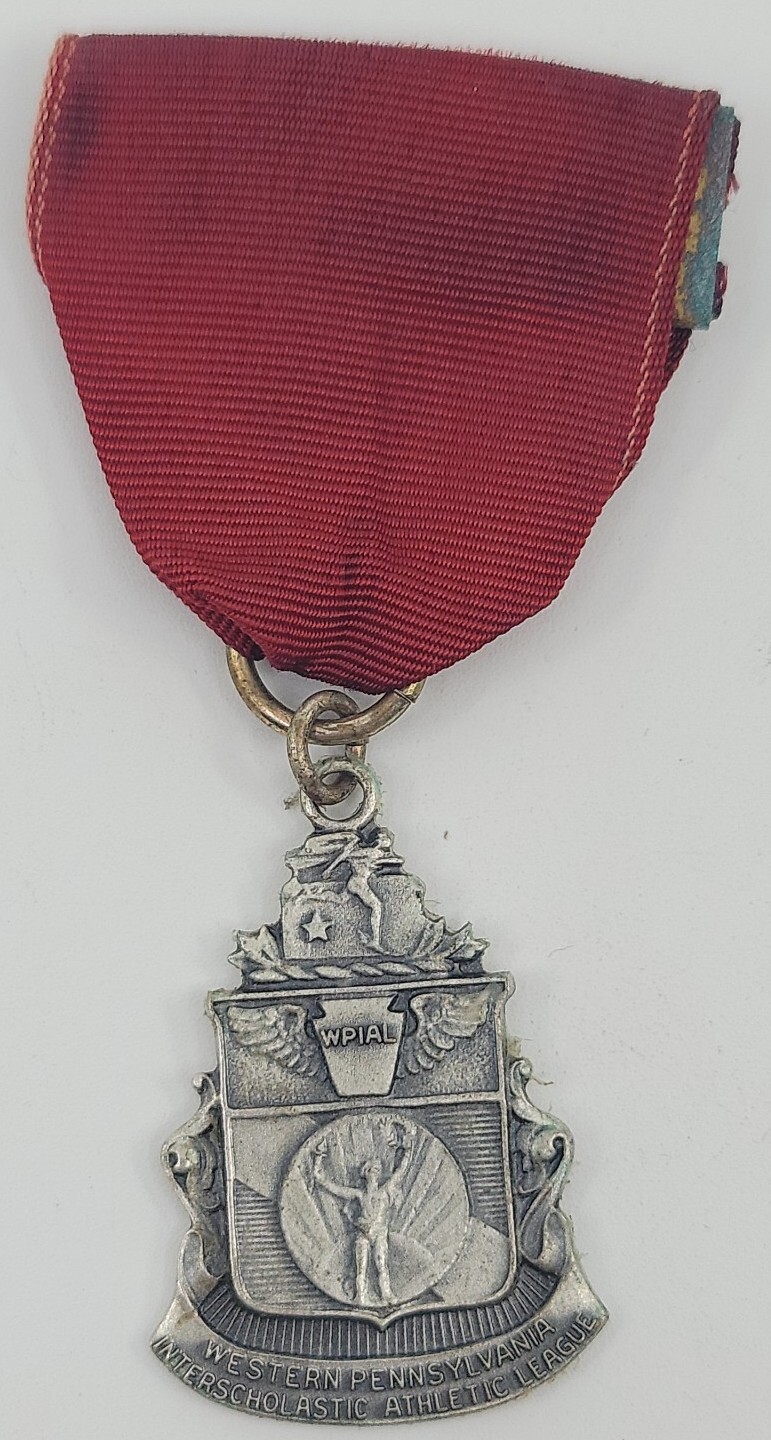 1963 WESTERN PENNSYLVANIA WPIAL STERLING SILVER CROSS COUNTRY MEDAL
