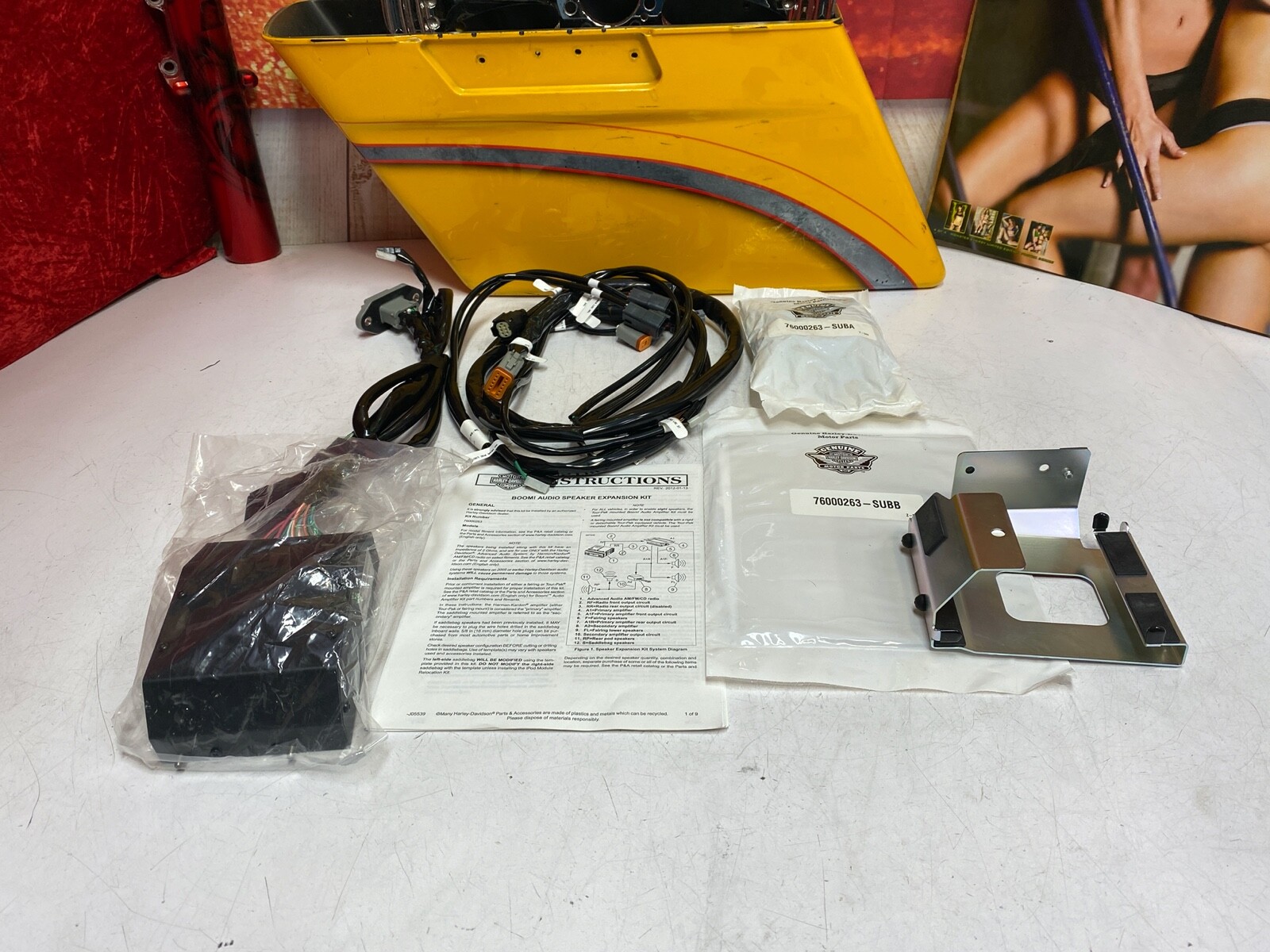 MTX Boom '06-'13 OEM Harley Touring Amplifier Audio Saddlebag Speaker Wiring Kit