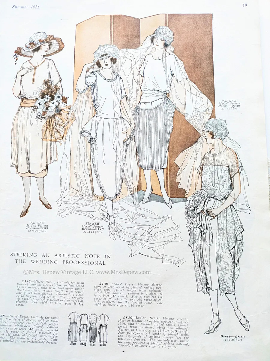 1921 Vintage Sewing Pattern Catalog McCall Book of Fashions Quarterly ORIGINAL