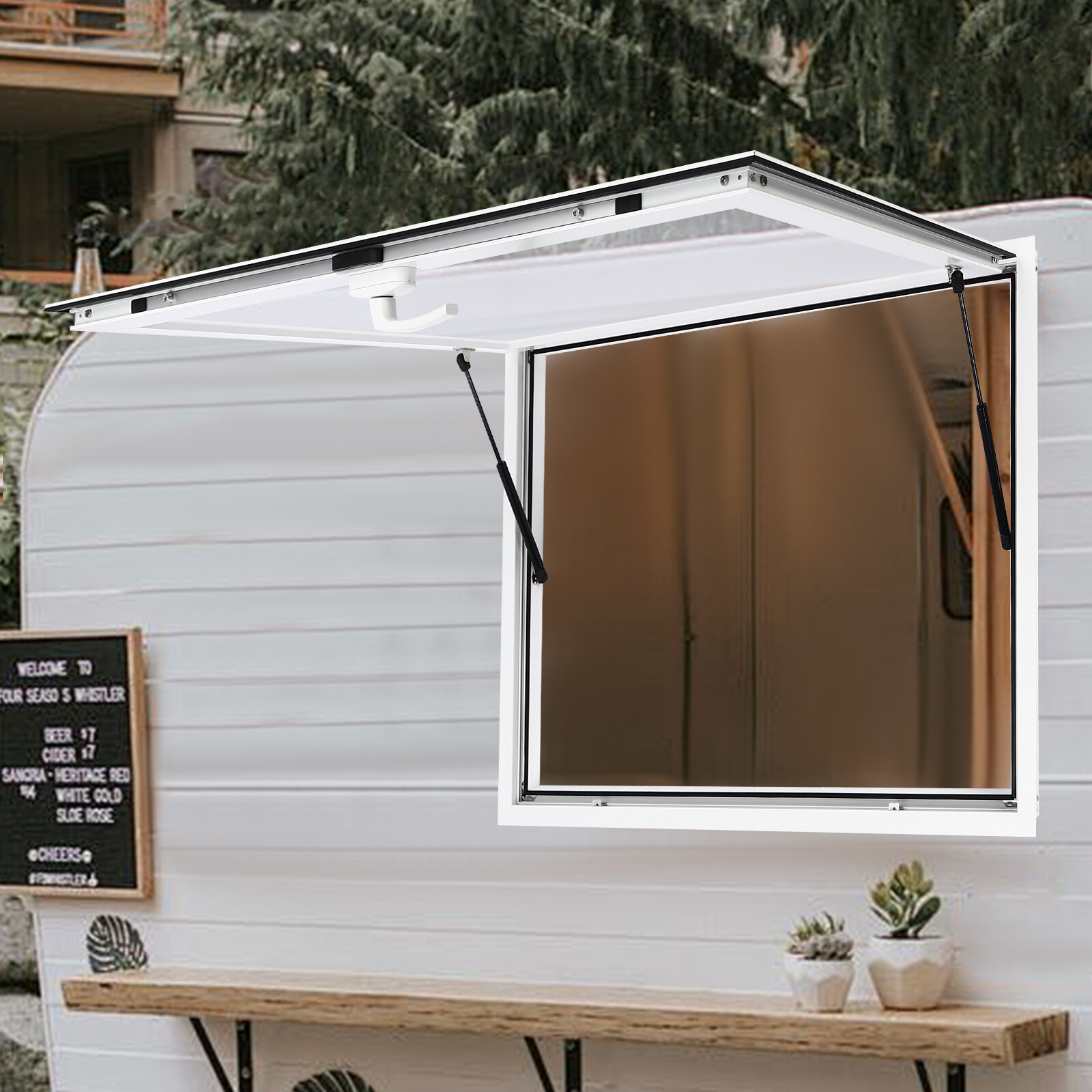 Concession Stand Serving Window Concession Window for Food Truck 45*33 inch NEW