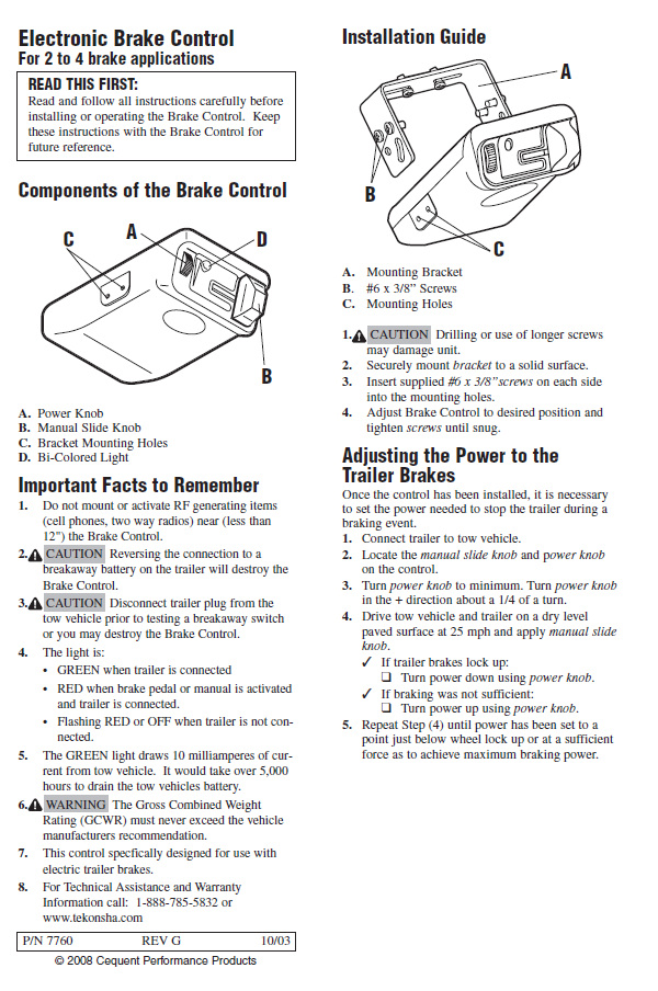 Reese POD Trailer Brake Control for 99-04 Ford F-250-550 w/ Plug Play Wiring New