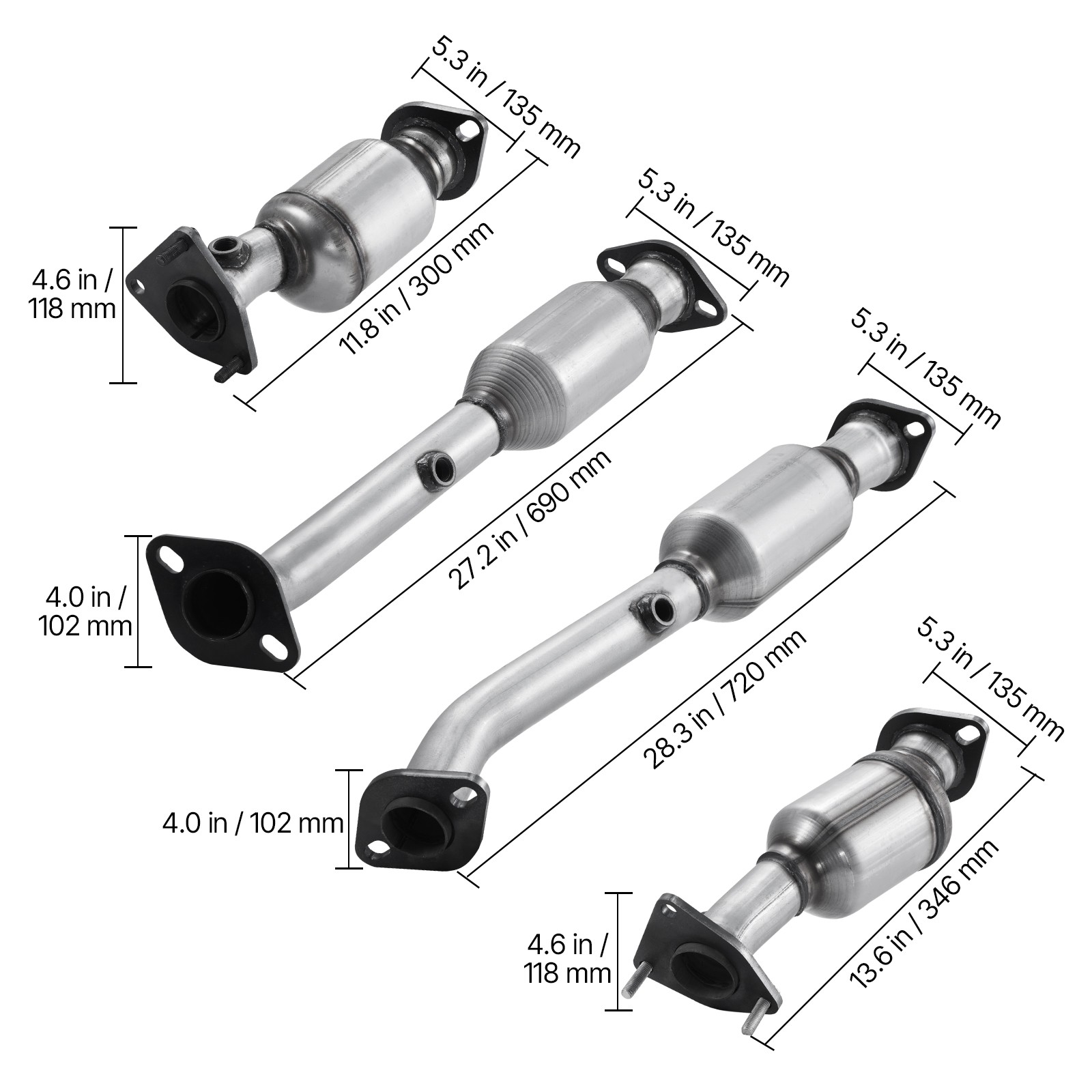Catalytic Converter Set For Nissan Frontier 05-18 Pathfinder Xterra 05-12 4.0L