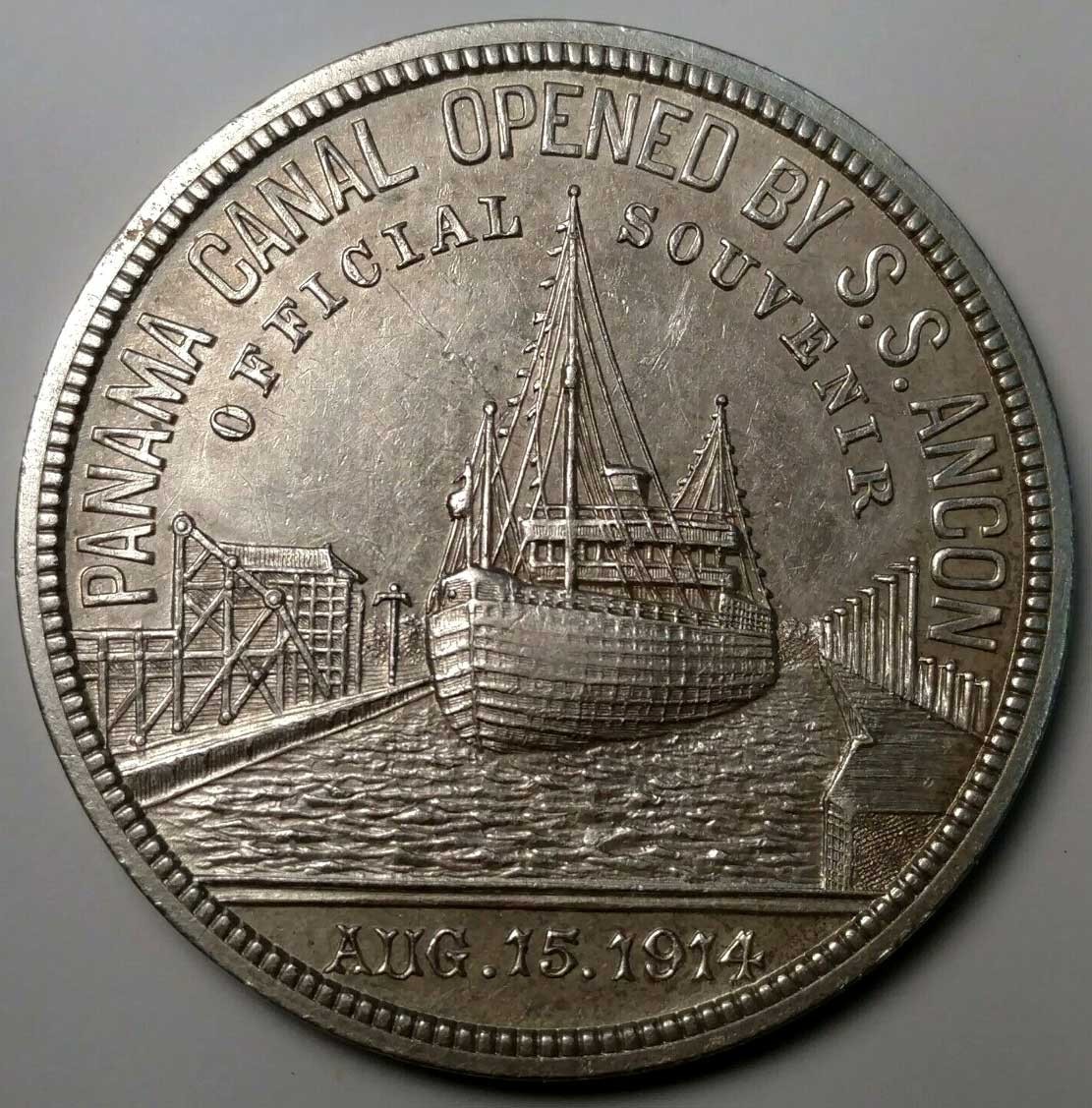 1915 HK-426 : Silver S.S. Ancon Panama-Pacific Exposition So-Called Dollar