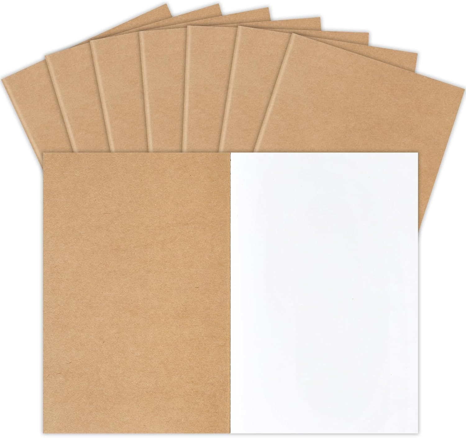 8 Pack Blank Kraft Notebooks Journals Notebook Sketch Drawing Pad Book Bulk for