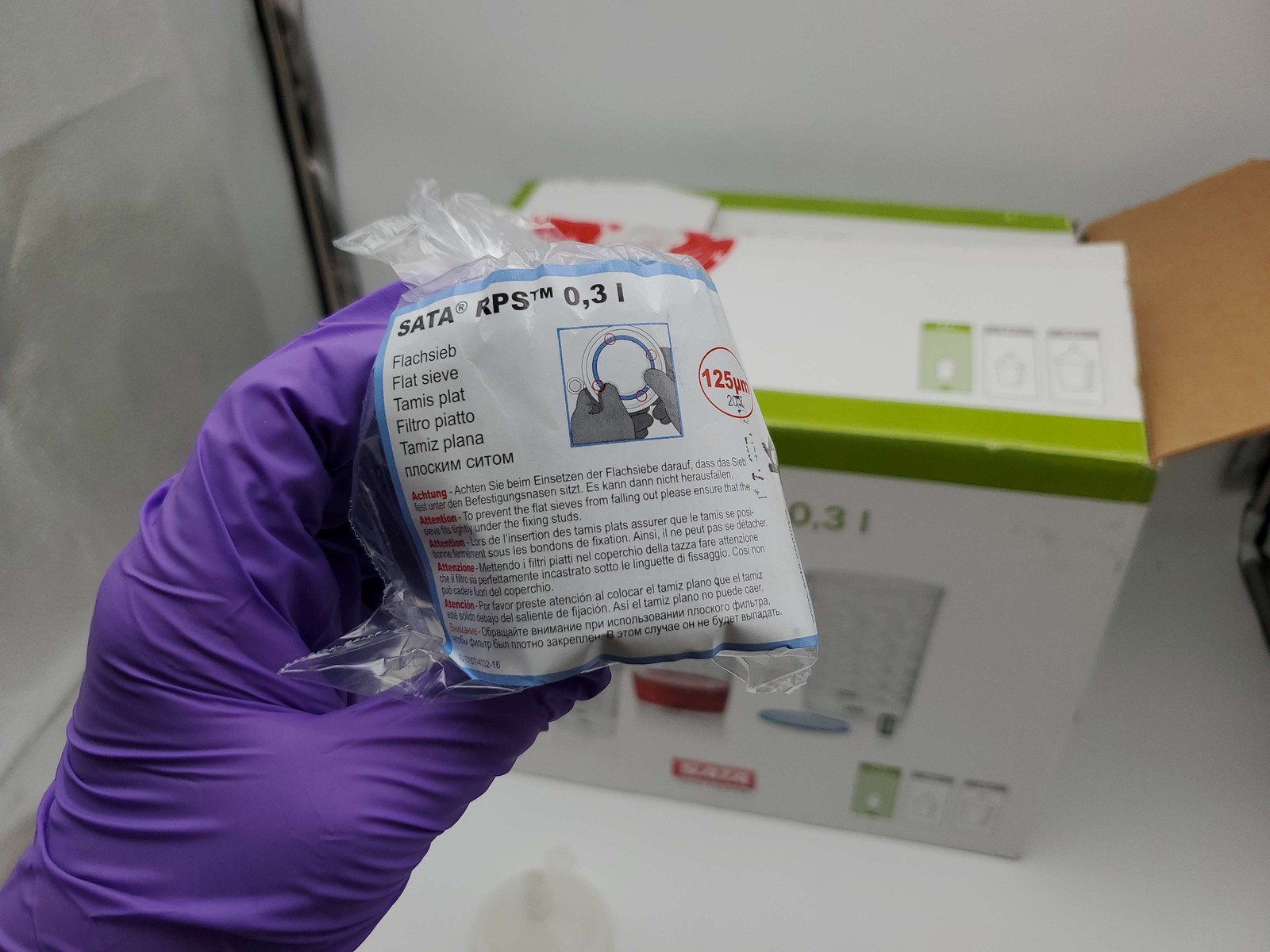 SATA 1010420 Paint Cups 0.3L Lids & 125 Micron Sieves 100 EA for SATAjet 5000 B