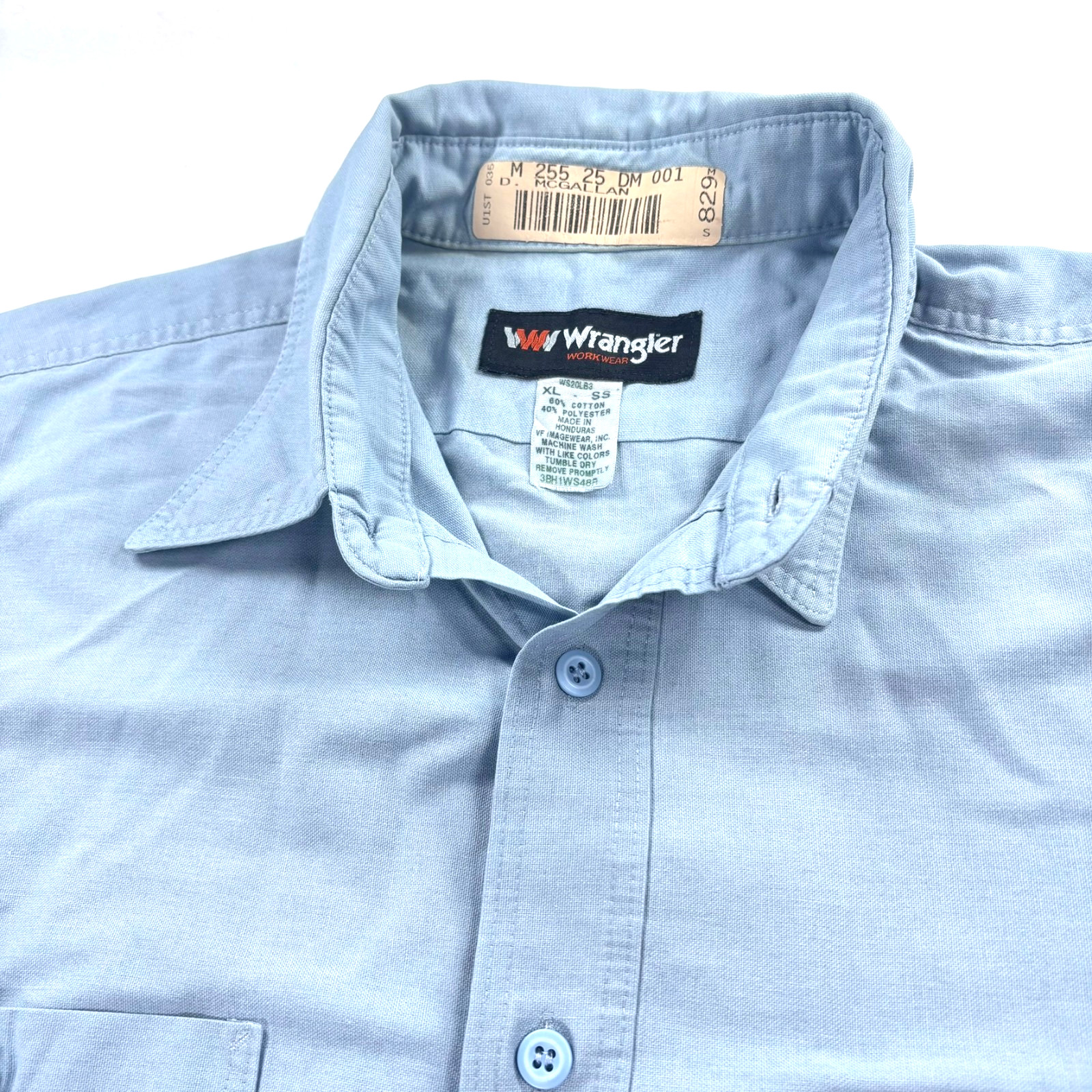 Wrangler Work Shirts Men XL Button up Uniform Workwear Western Cowboy LOT OF 10