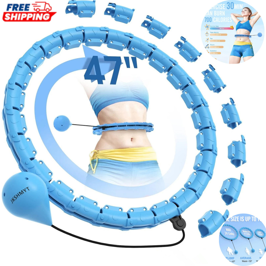 Infinity Hoop Fit Plus Size 47", Weighted Hula Hoops for Adults Weight Loss