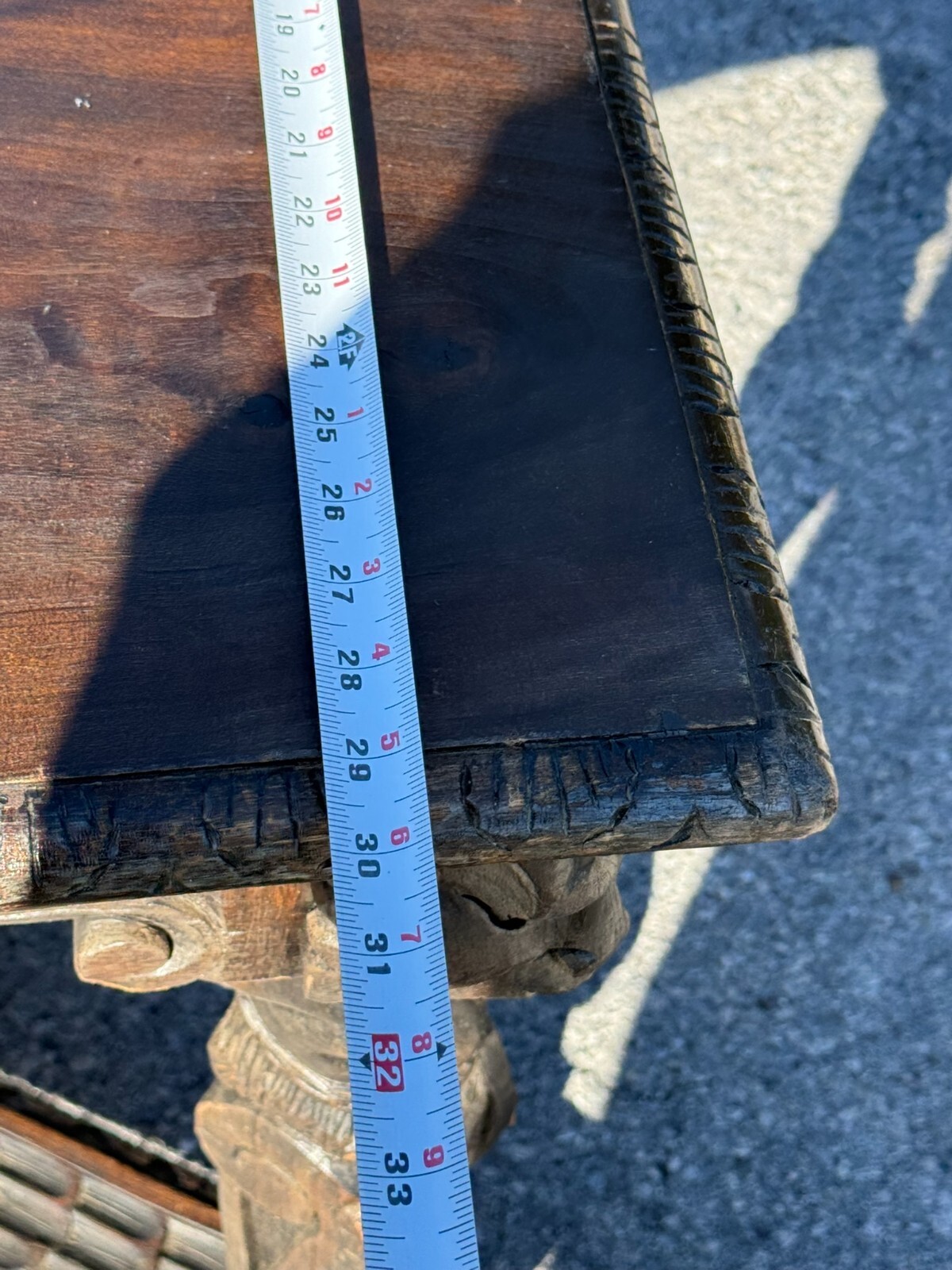 Antique 1800s carved black forest baroque Rennaissance table Carved Victorian