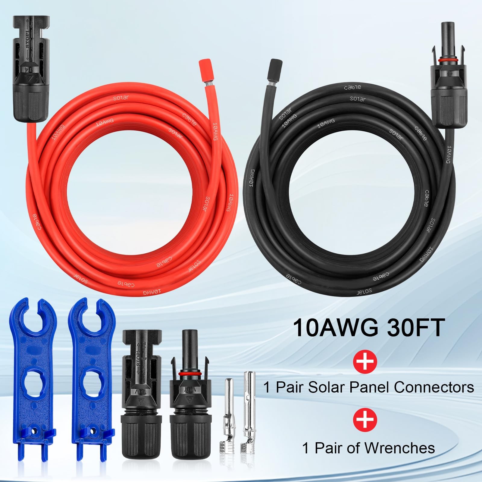 10AWG Solar Extension Panel Cable - 30FT Wire with