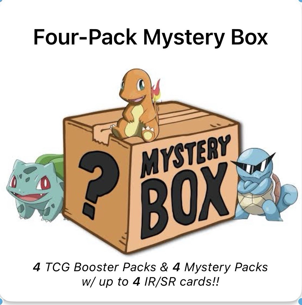 Pokemon TCG 4 - Pack Mystery Box (4 Booster Packs & 4 Mystery Packs)