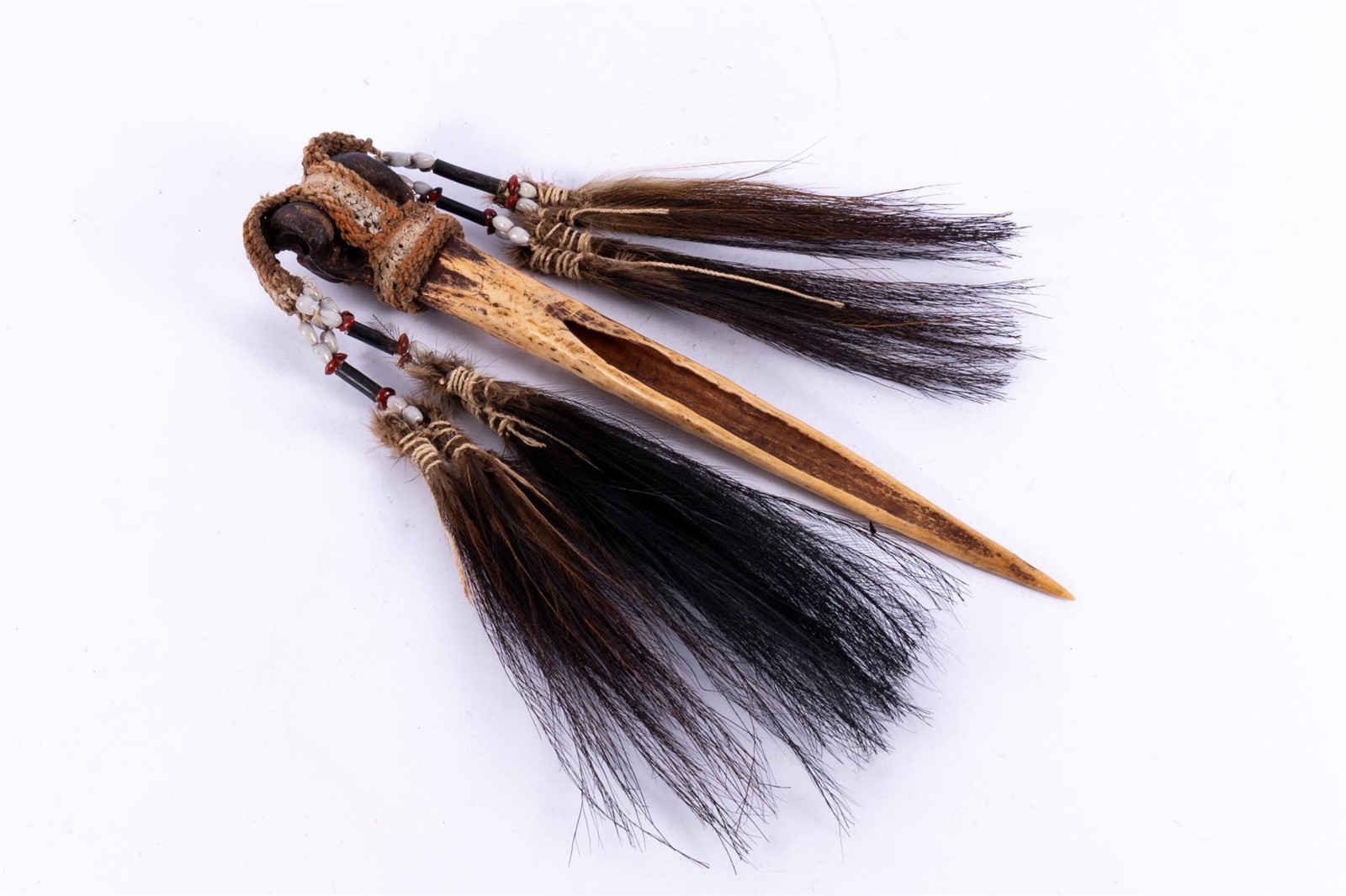 PAPUA NEW GUINEA CASSOWARY KNIFE, carved blade 12" 1900'S