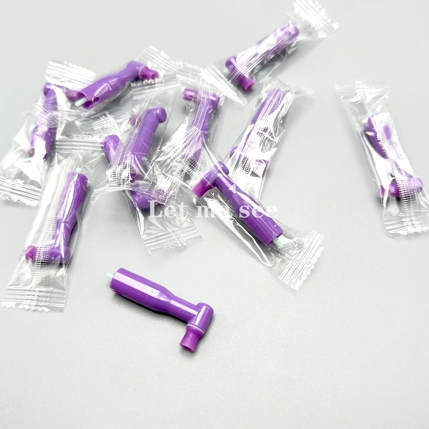 Dental Disposable Prophy Angles Soft Cup Latex Free 90° Polishing Cups Purple