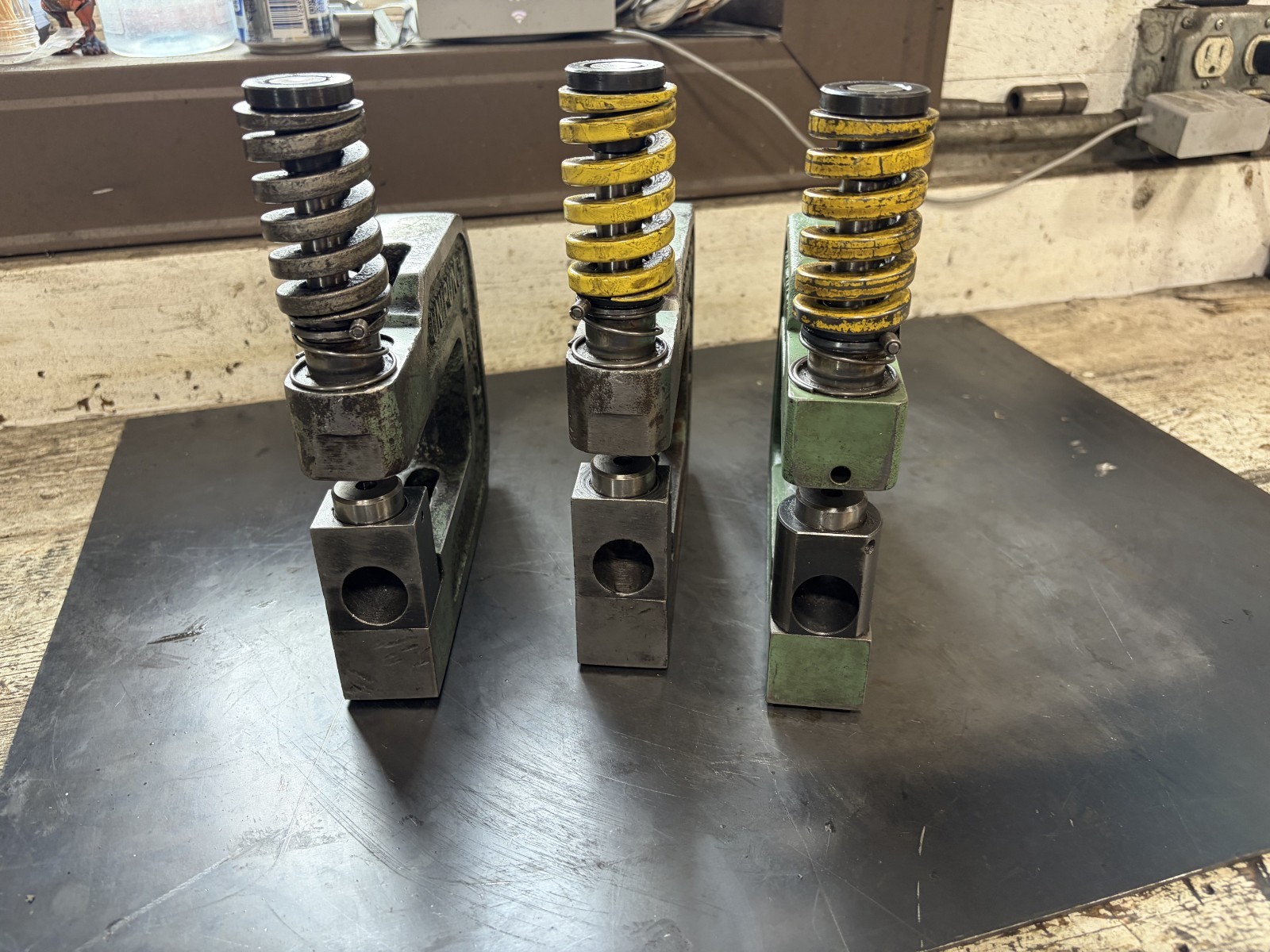 Unipunch 4AJ 1-1/2 C Frame Loaded Punch Holders (Lot of 3)