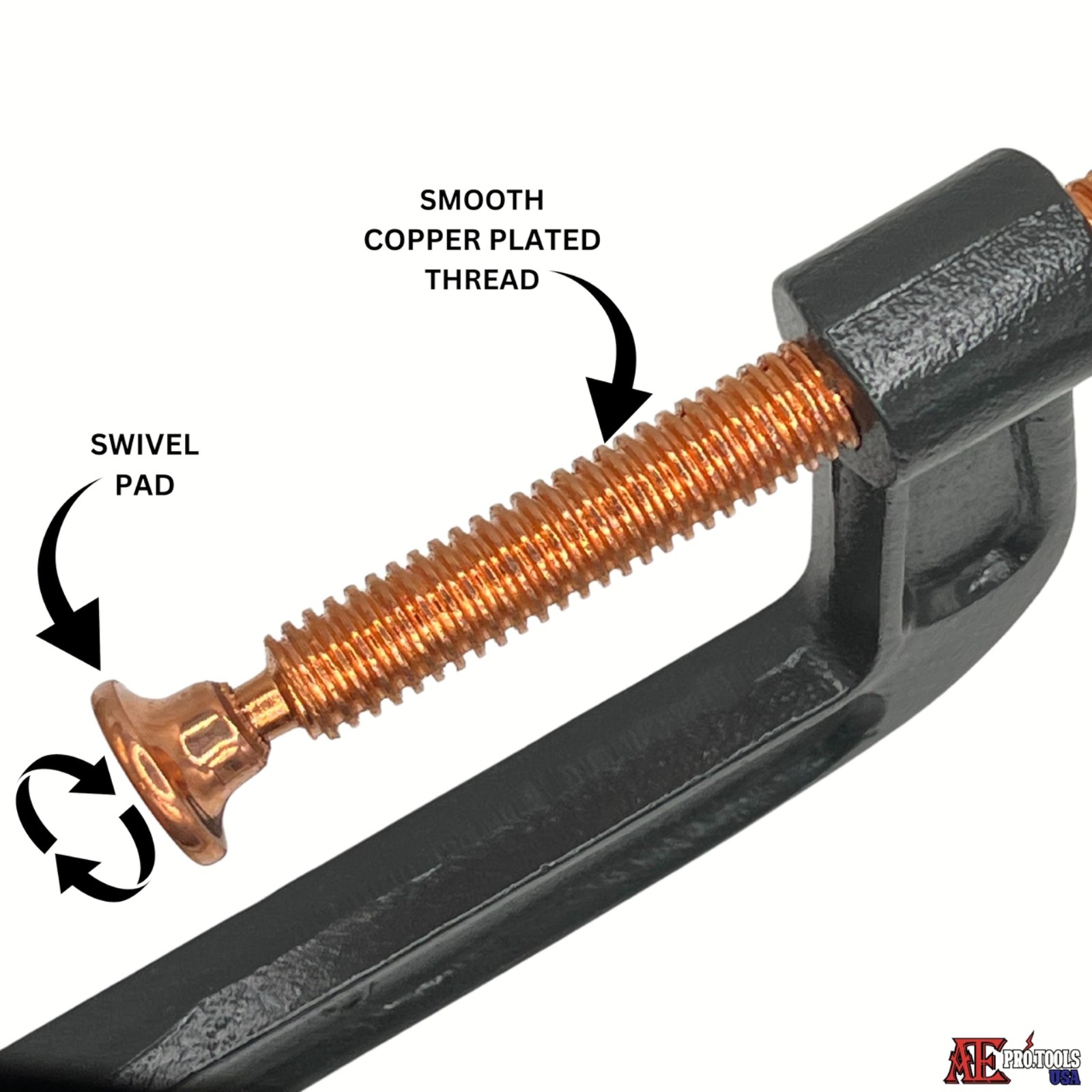 8 PC Set - Heavy Duty Steel C-Clamp | 3", 4", 6", 8" | Industrial Strength