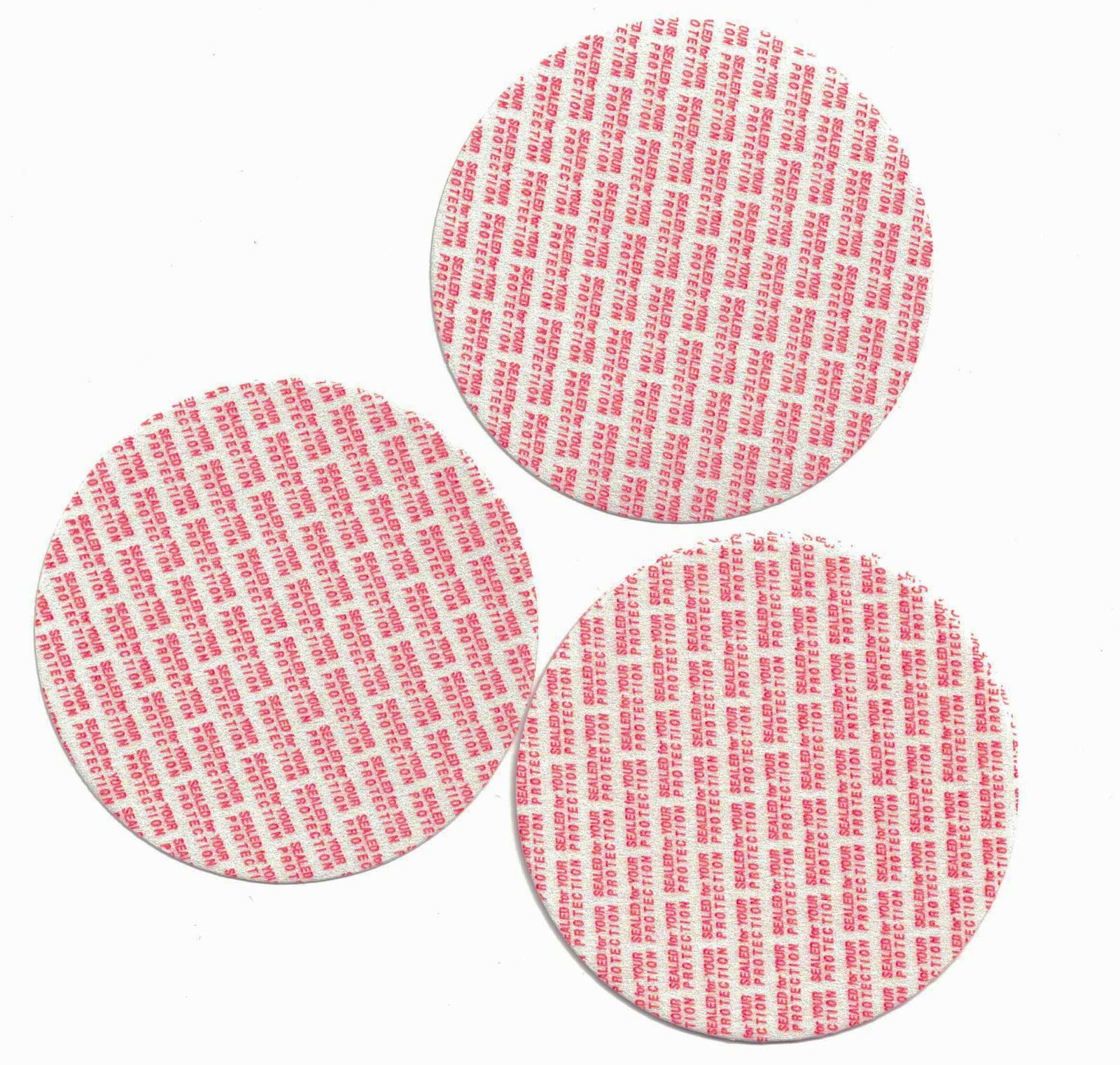 70mm (2.75") Pressure Sensitive Seal Liners MadeinUSA No Induction Sealer Needed